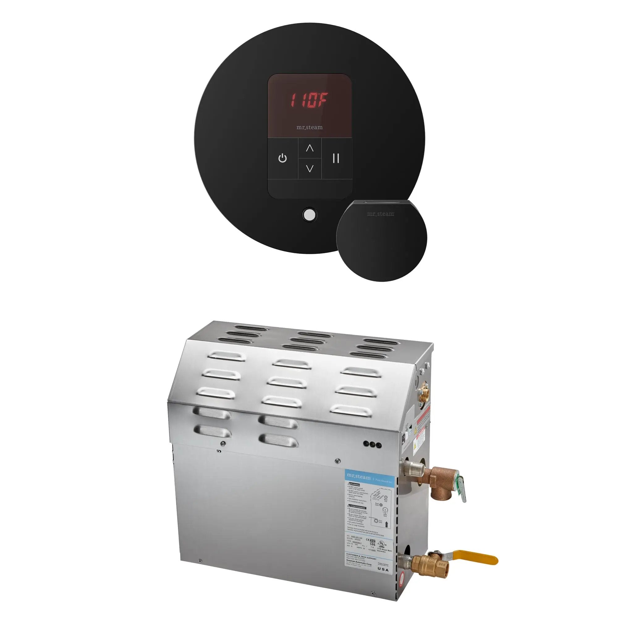 Mr Steam MS 15 kW Steam Shower Generator Package with Round iTempo Control by Mr Steam