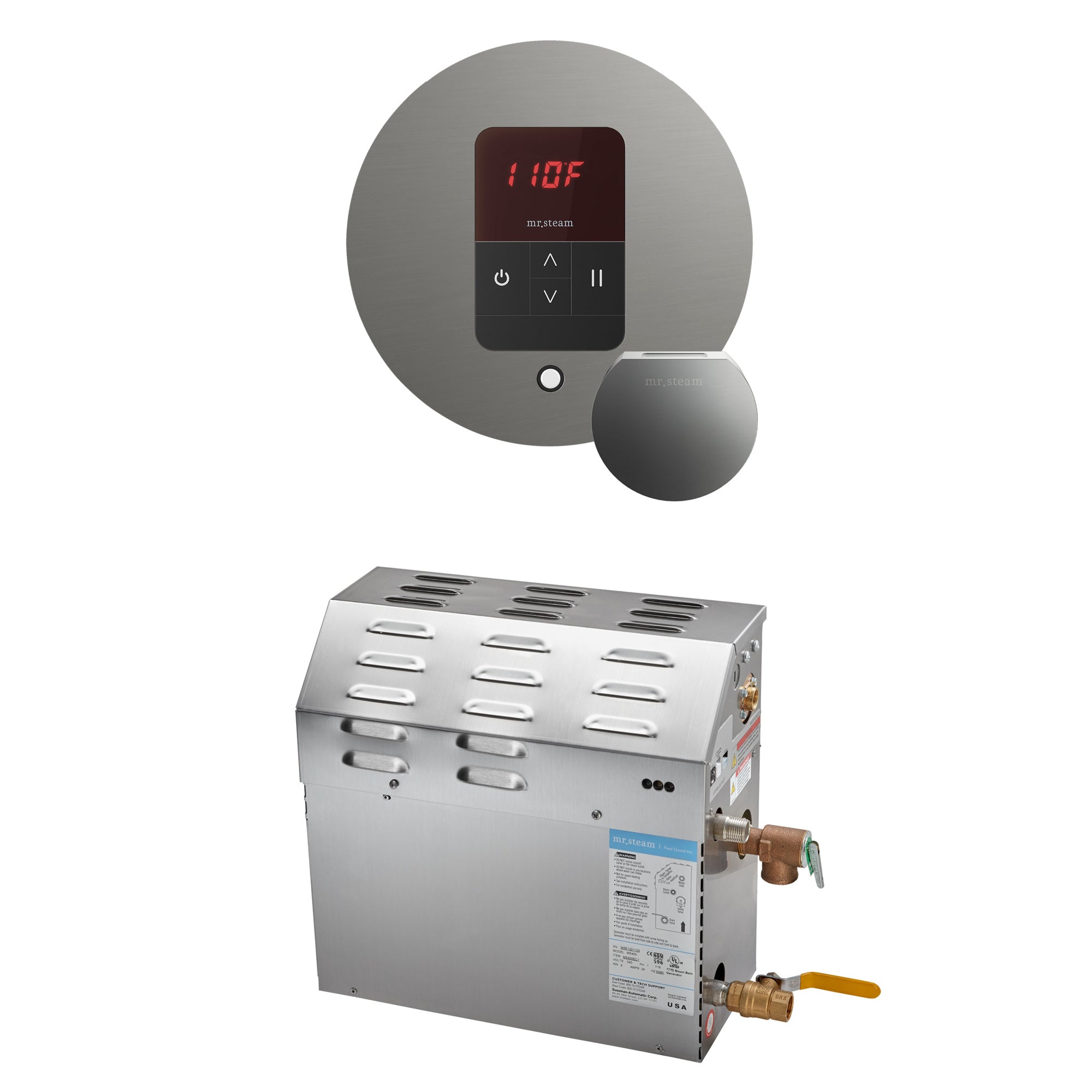 Mr Steam MS 9 kW Steam Shower Generator Package with Round iTempo Control