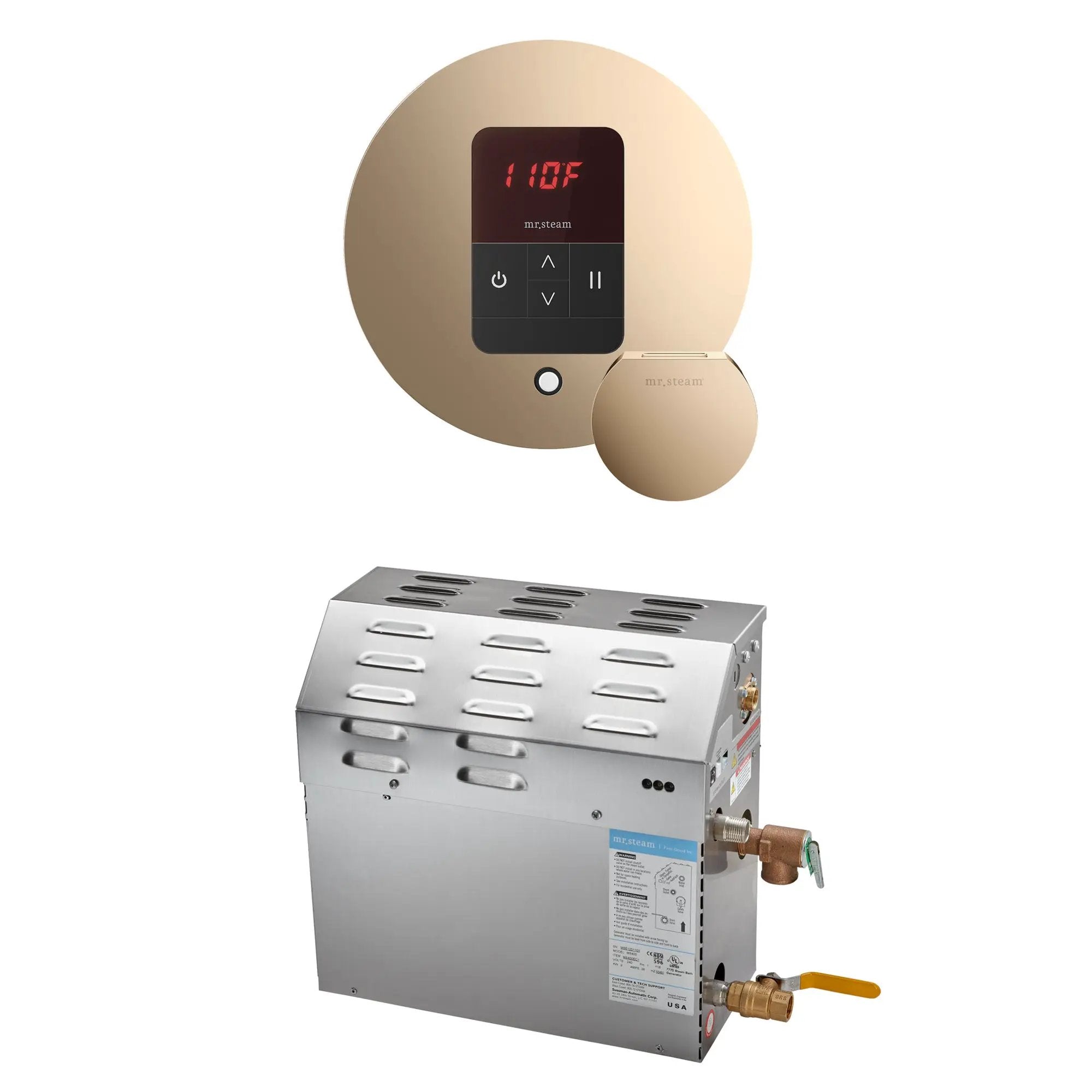Mr Steam MS 5 kW Steam Shower Generator Package with Round iTempo Control by Mr Steam