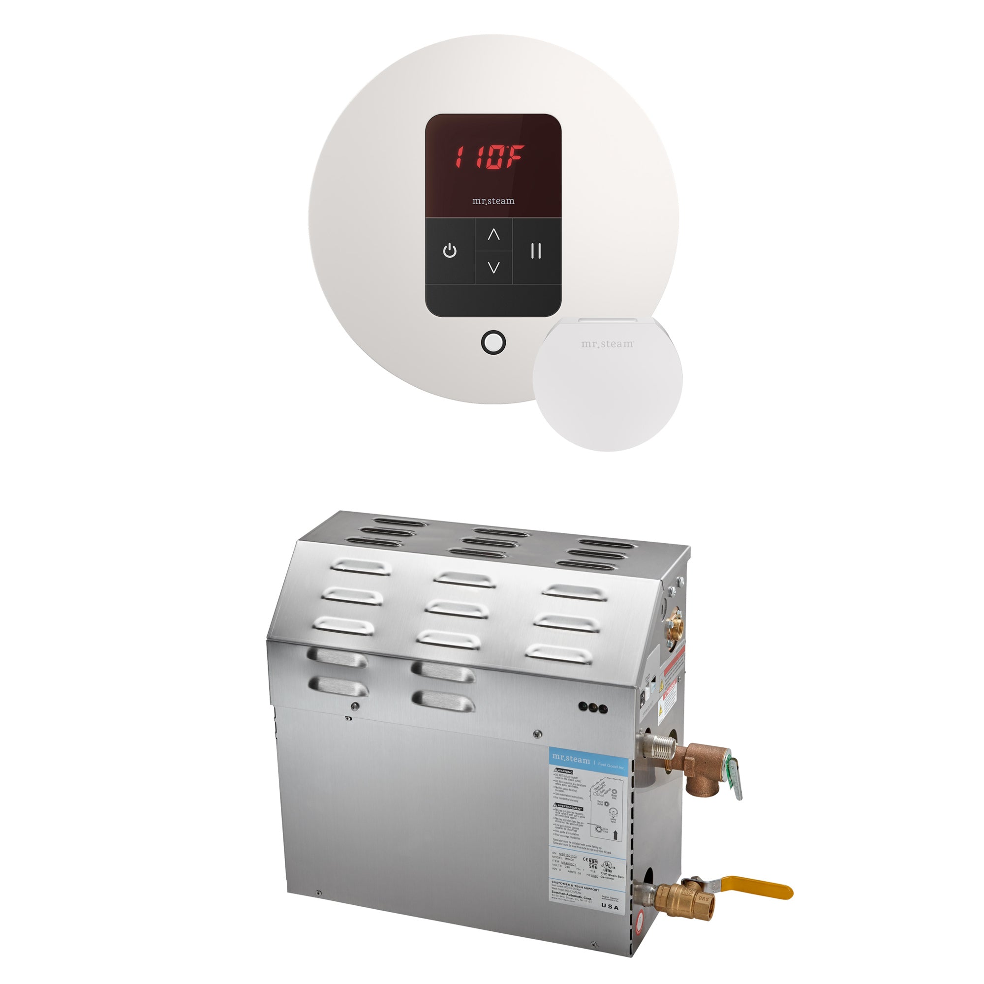 Mr Steam MS 9 kW Steam Shower Generator Package with Round iTempo Control