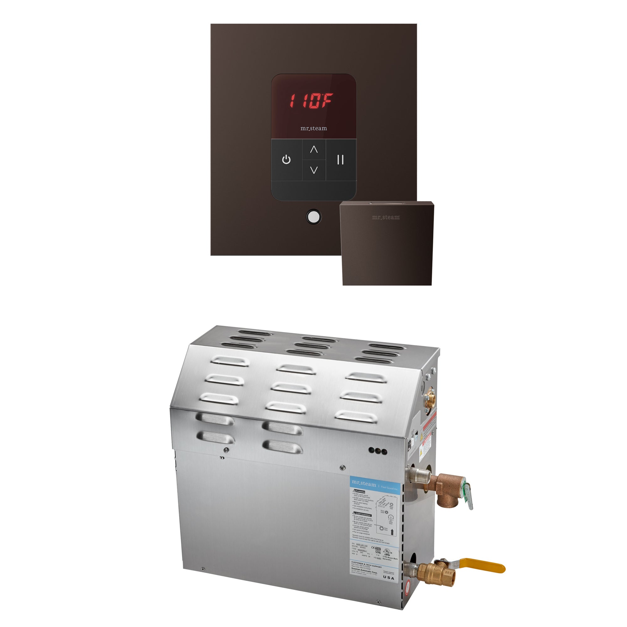 Mr Steam MS 9 kW Steam Shower Generator Package with Square iTempo Control by Mr Steam
