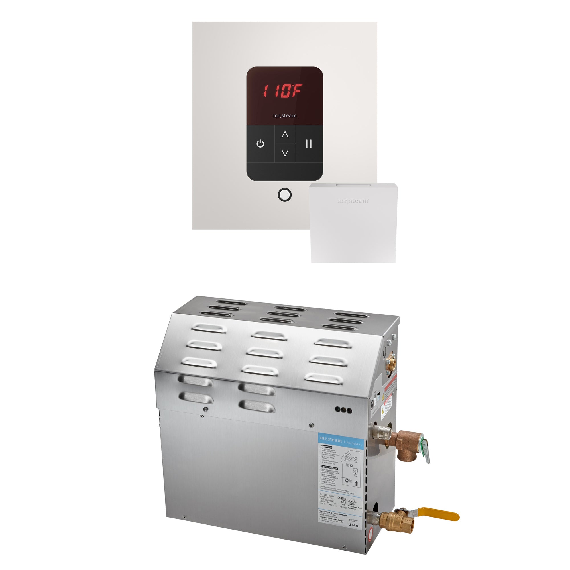 Mr Steam MS 9 kW Steam Shower Generator Package with Square iTempo Control