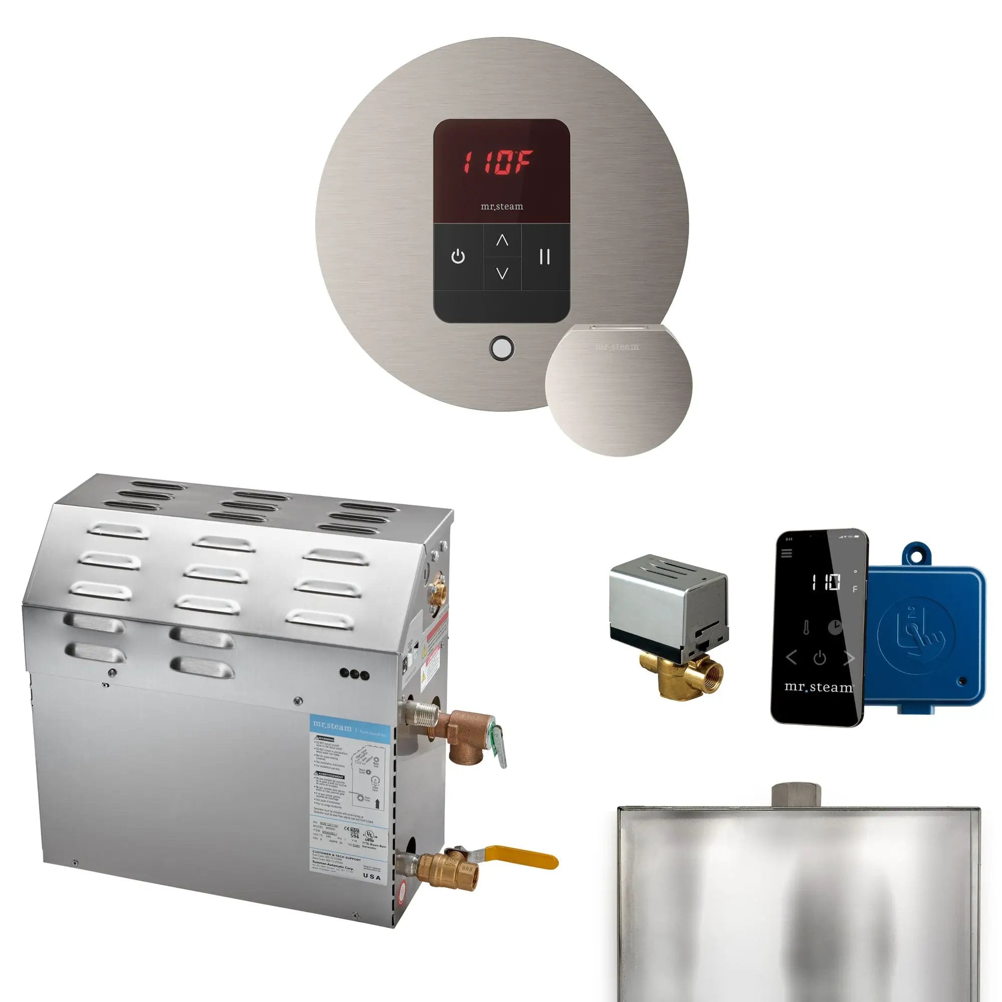 Mr Steam MS 5 kW Steam Shower Generator Package with Round iTempo Control by Mr Steam