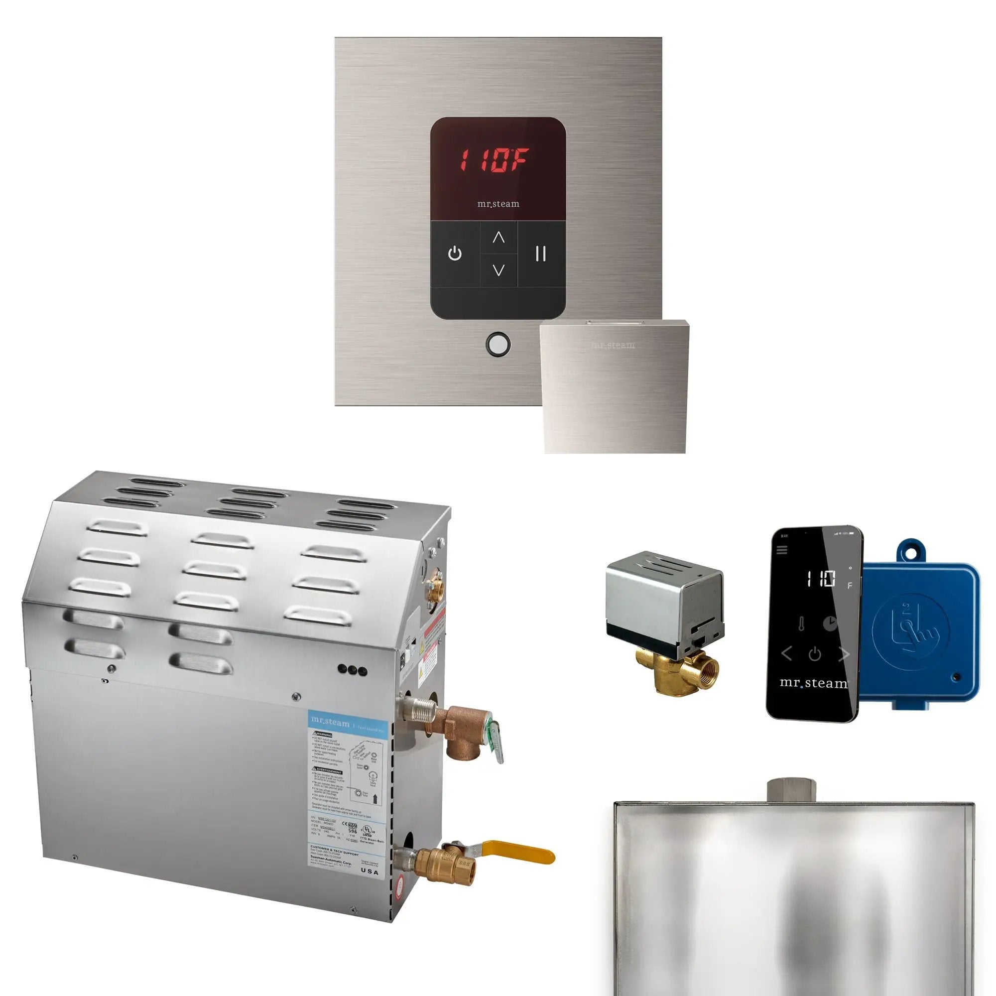 Mr Steam MS 6 kW Steam Shower Generator Package with Square iTempo Control by Mr Steam