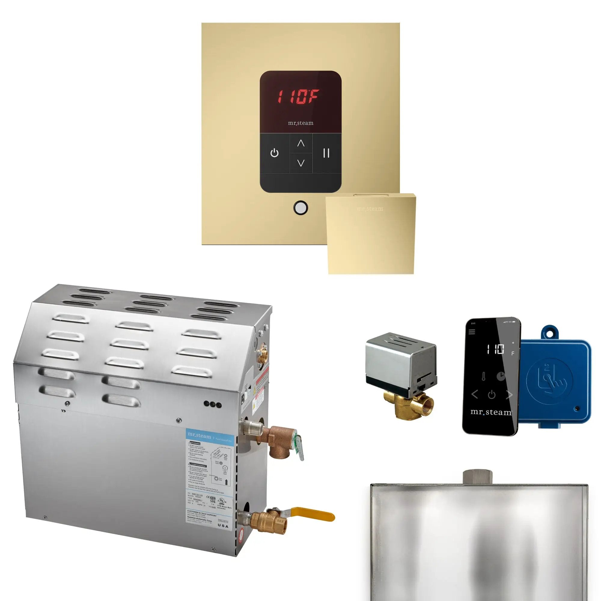 Mr Steam MS 5 kW Steam Shower Generator Package with Square iTempo Control by Mr Steam