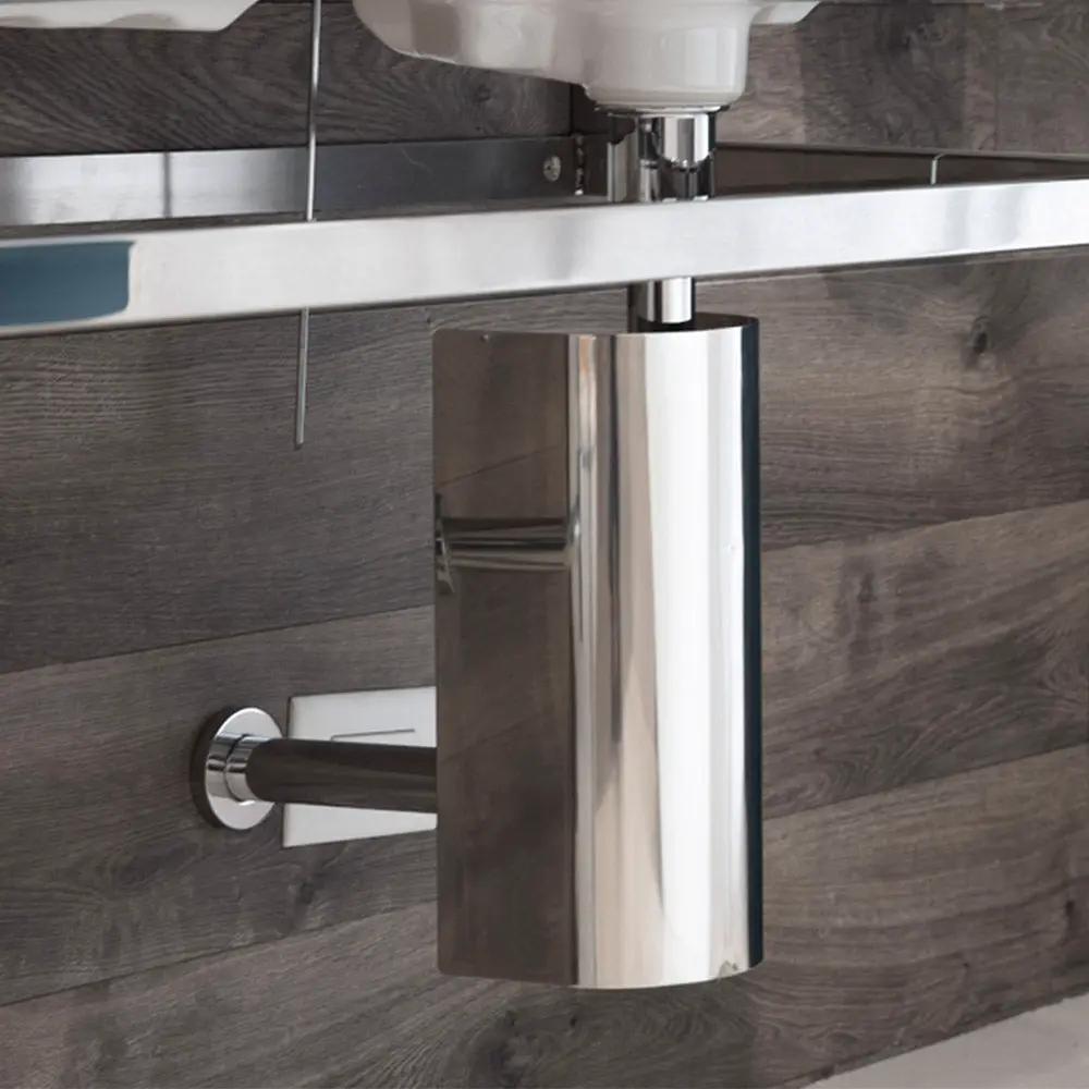 polished stainless steel trap
