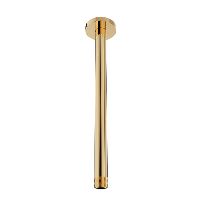 Baril Shower Components 12 inch Ceiling Mounted Shower Arm with Flange by Baril