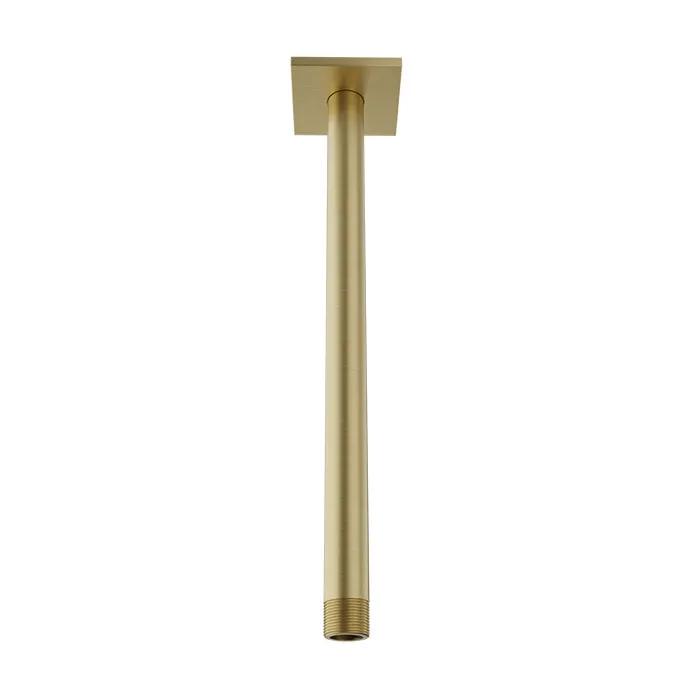 Baril Shower Components 12 inch Ceiling Mounted Shower Arm with Flange by Baril