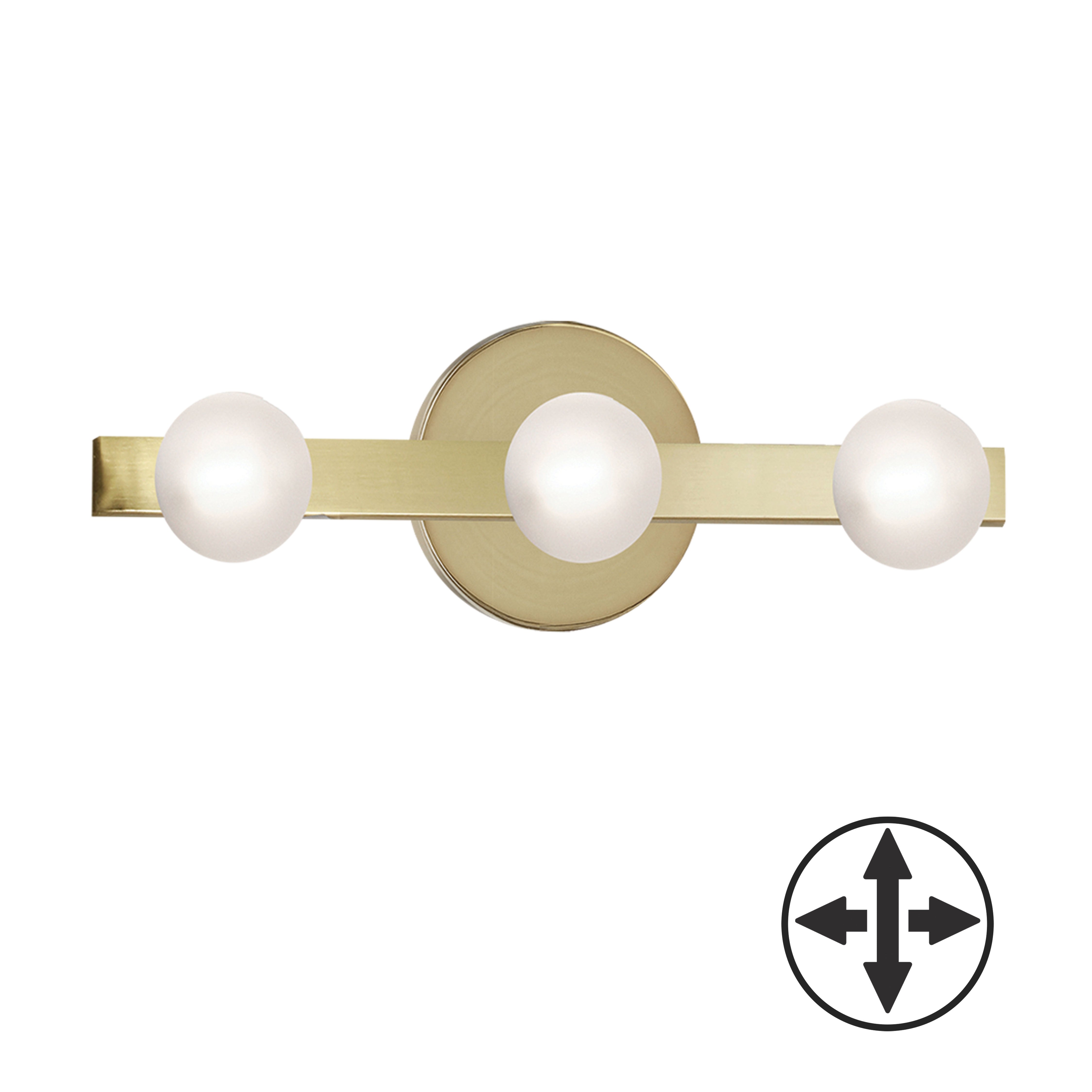 aged brass with frosted glass wall mount