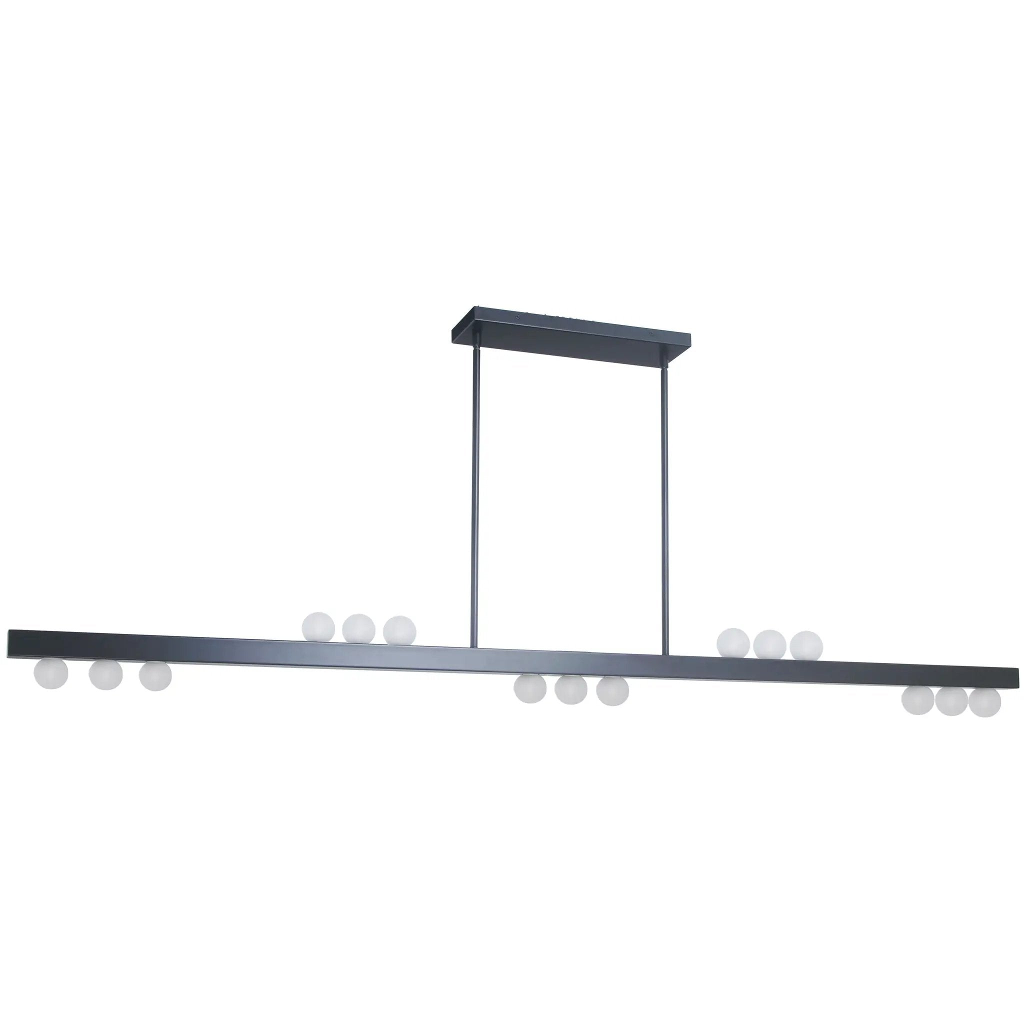 Dainolite 15 Light Horiz Pendant with Frosted Glass by Dainolite