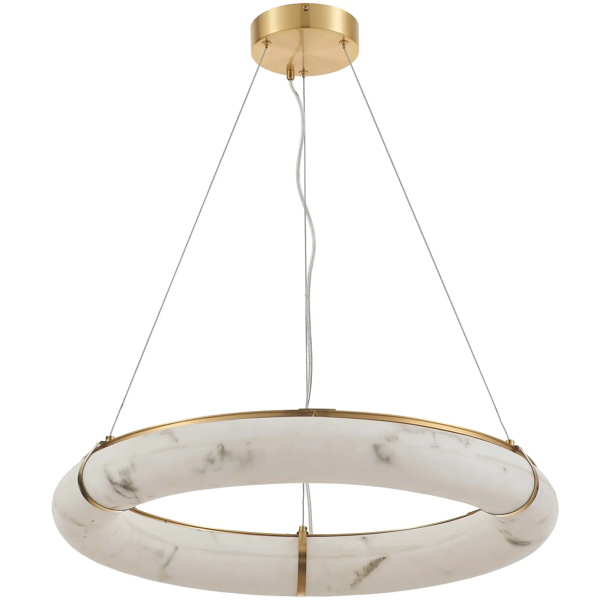 aged brass/faux alabaster flush mount