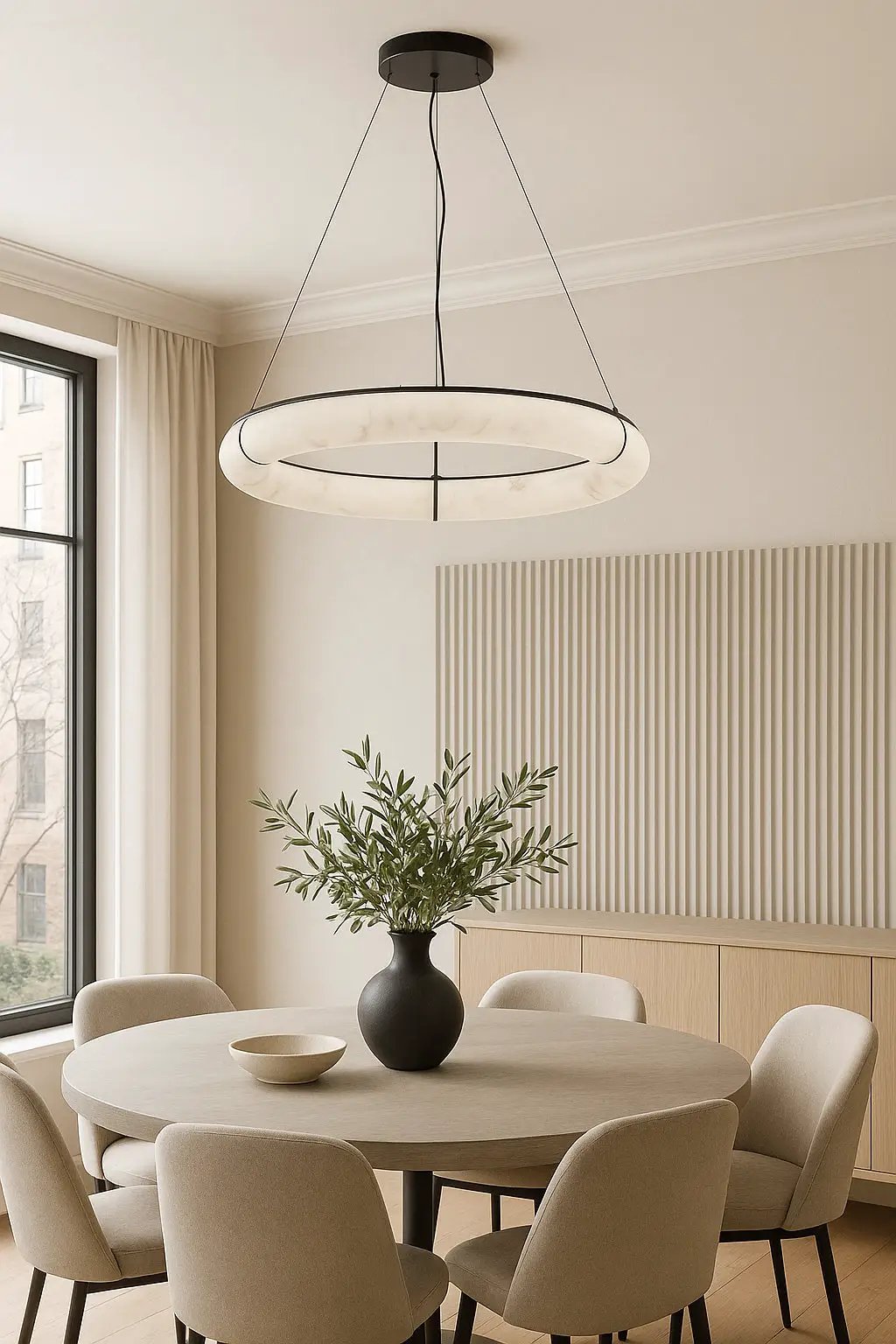 matte black/faux alabaster flush mount