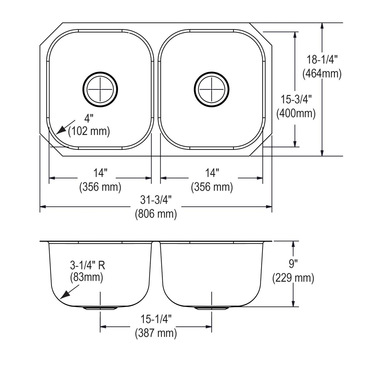 soft satin equal double bowl undermount sink