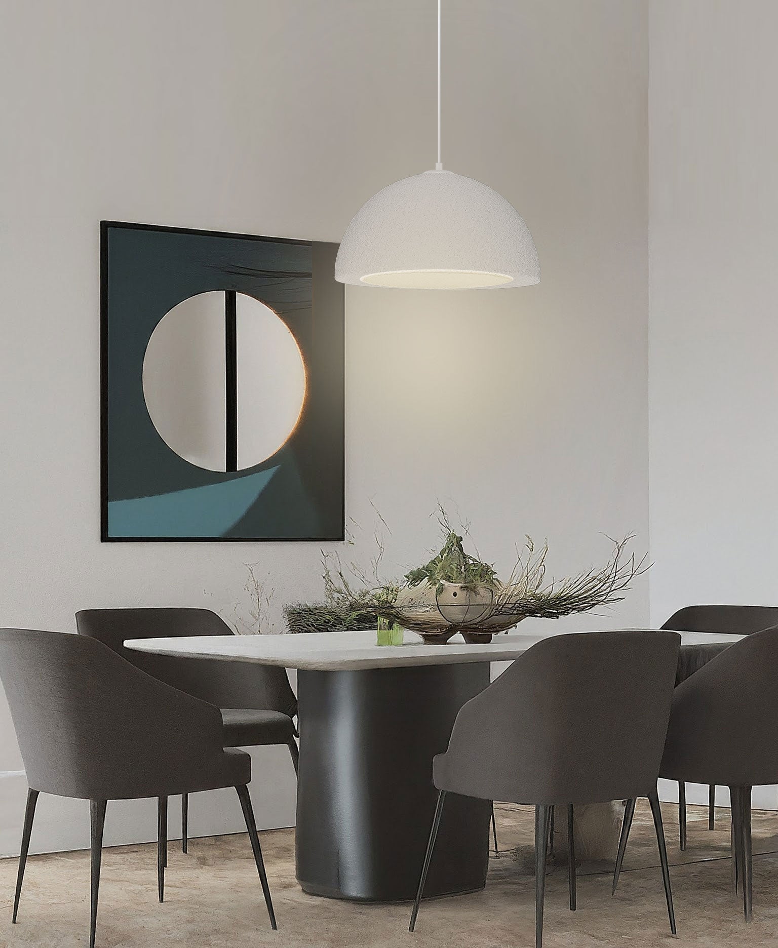 matte white pendant light