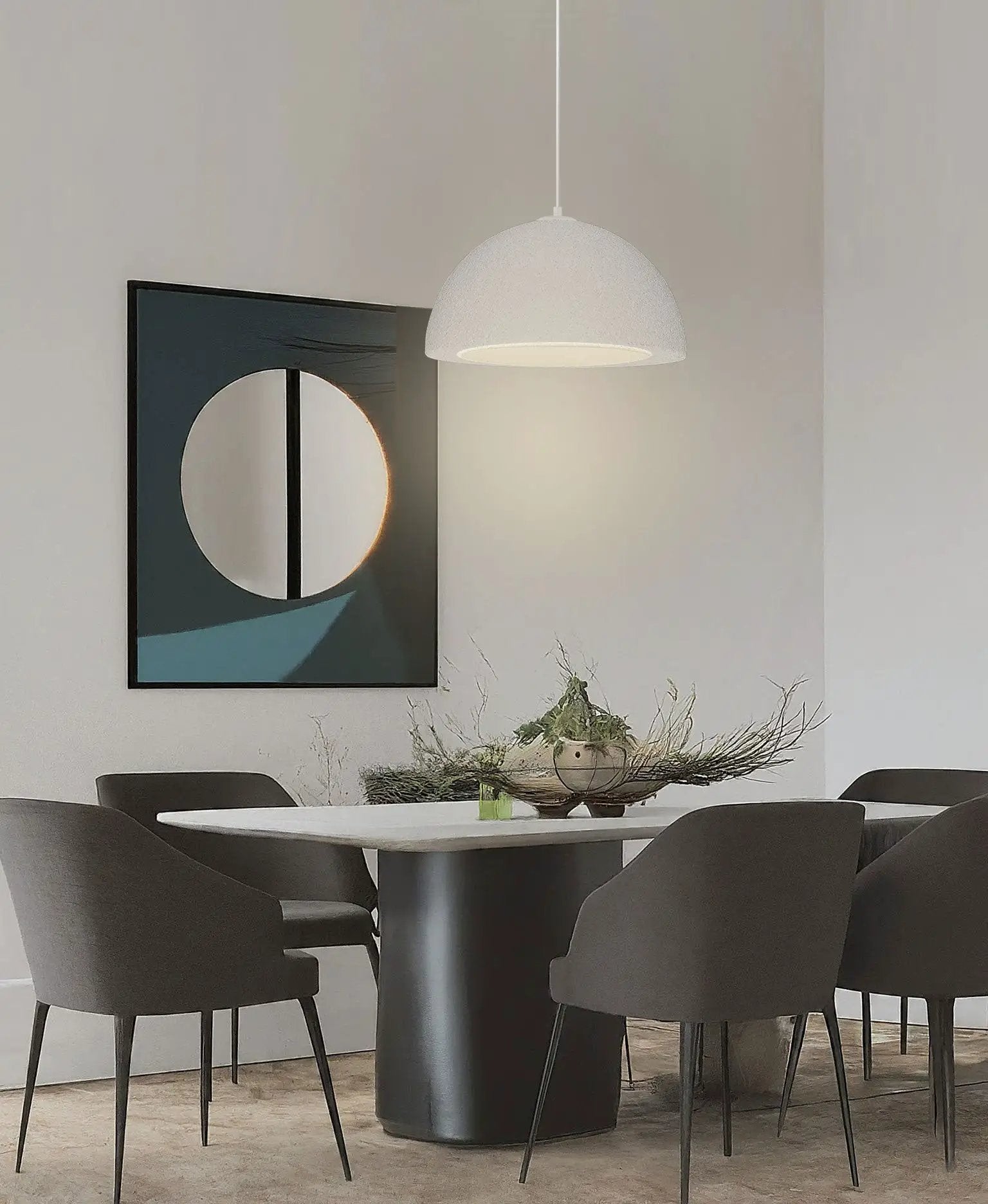 matte white pendant light