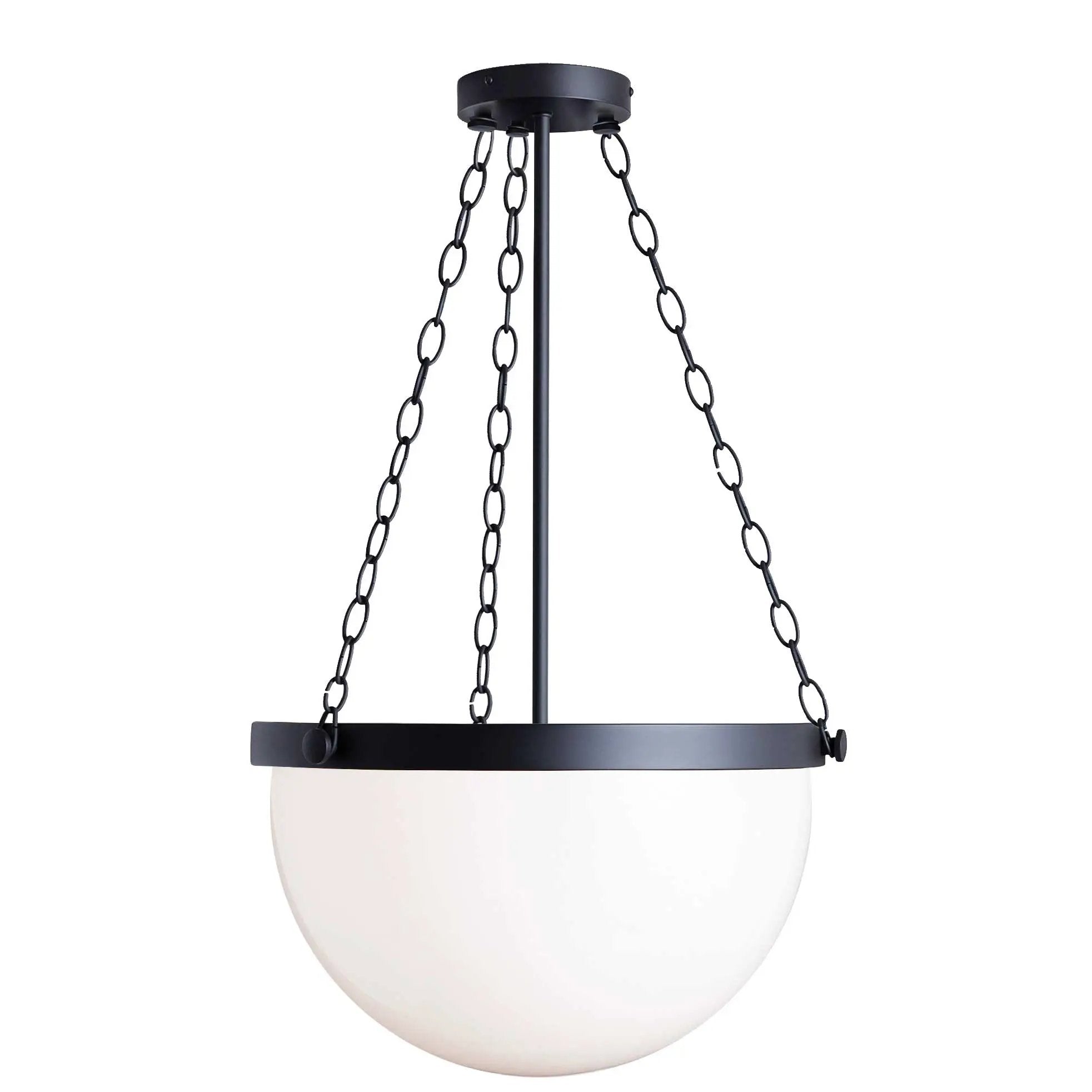 Dainolite 1 Light Incandescent Rhonda Pendant with White Glass by Dainolite