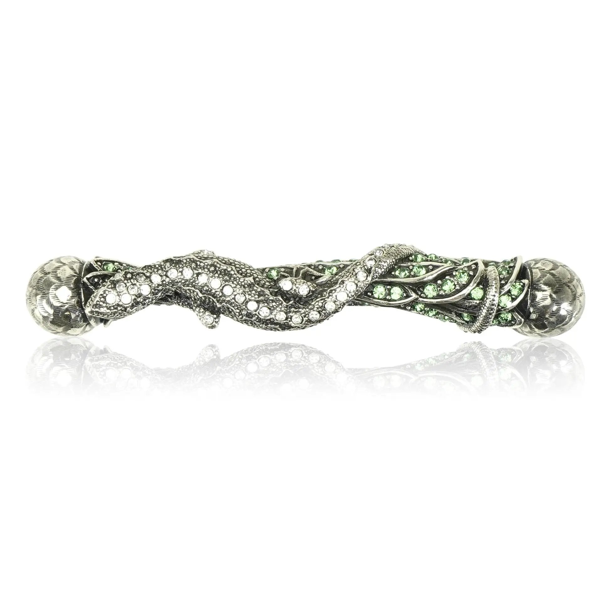 Edgar Berebi Erinite Green and Lt. Colorado Topaz Crystal 3-1/2" C to C Bali Pull by Edgar Berebi