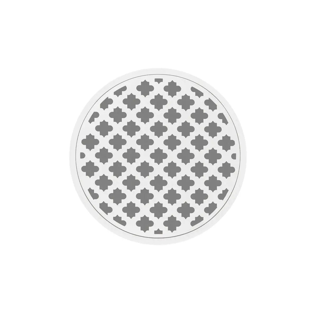 Infinity Drain 5" Round RMDB 5 Complete Kit with Moor Pattern Decorative Plate with PVC Bonded Flange Drain Body, 2", 3" and 4" Outlet by Infinity Drain