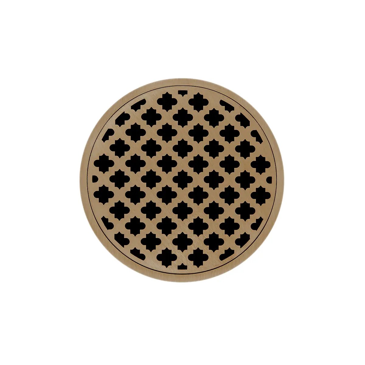 Infinity Drain 5" Round RMDB 5 Complete Kit with Moor Pattern Decorative Plate with PVC Bonded Flange Drain Body, 2", 3" and 4" Outlet by Infinity Drain