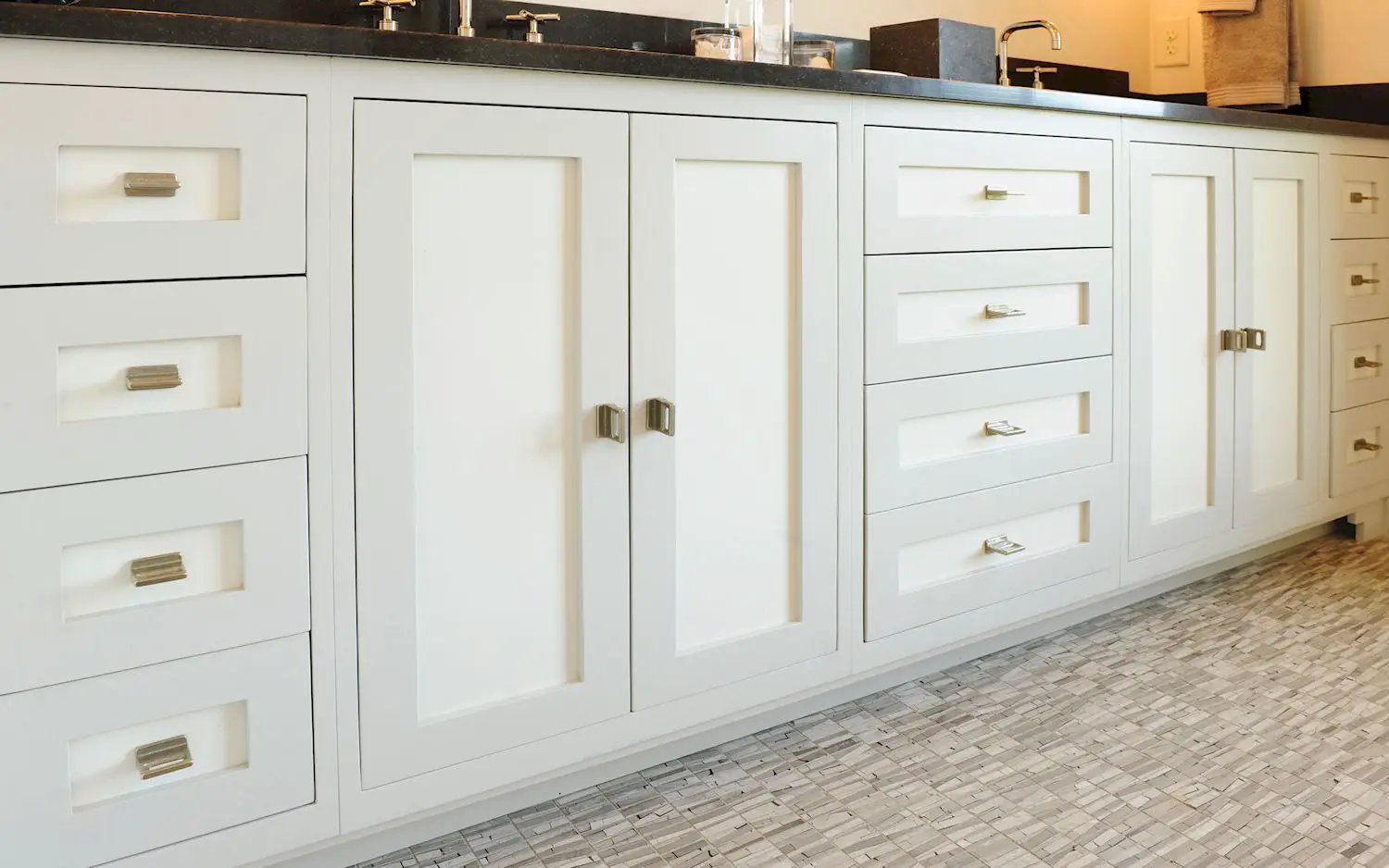 white bronze light cabinet pull
