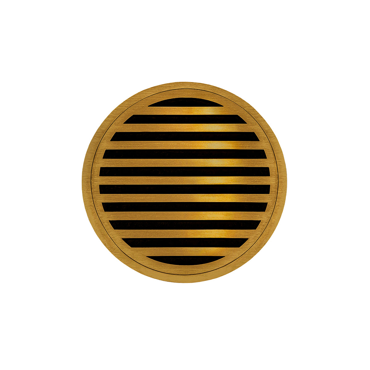 Infinity Drain 5" Round RND 5 Complete Kit with Lines Pattern Decorative Plate with PVC Drain Body, 2" Outlet