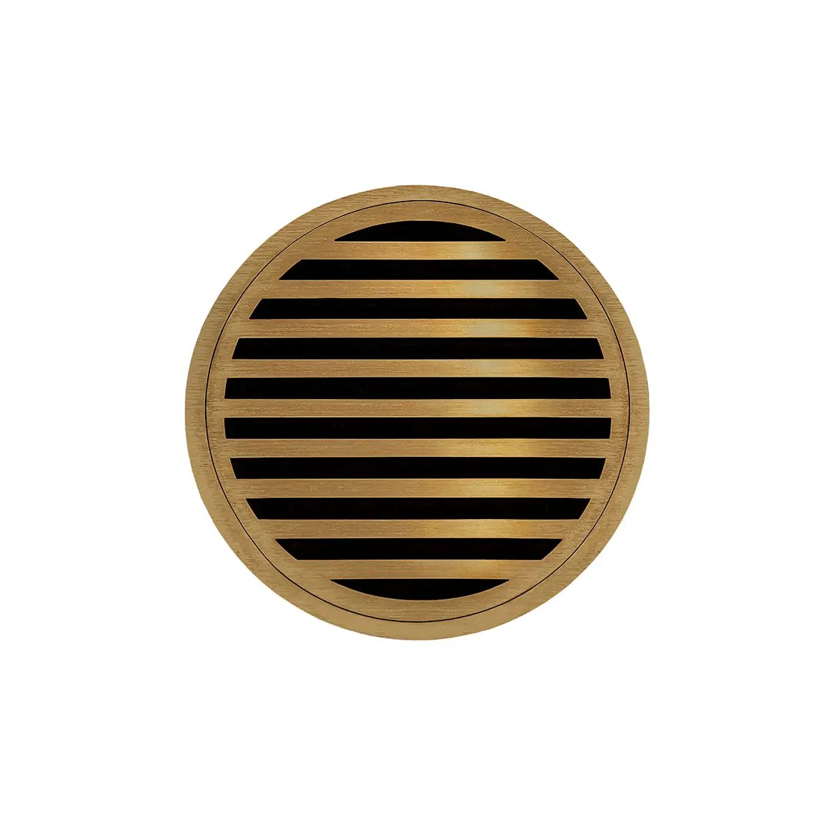 Infinity Drain 5" Round RND 5 High Flow Complete Kit with Lines Pattern Decorative Plate with Cast Iron Drain Body, 3" No-Hub Outlet by Infinity Drain