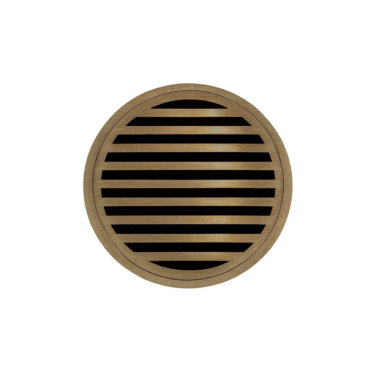 Infinity Drain 5" Round RND 5 High Flow Complete Kit with Lines Pattern Decorative Plate with Cast Iron Drain Body, 3" No-Hub Outlet by Infinity Drain