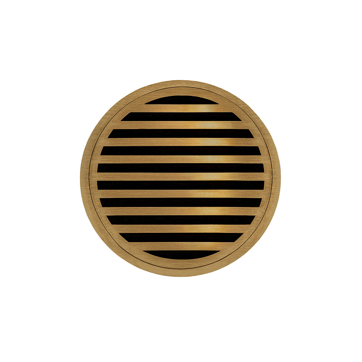 Infinity Drain 5" Round RNDB 5 Complete Kit with Lines Pattern Decorative Plate with ABS Bonded Flange Drain Body, 2", 3" and 4" Outlet