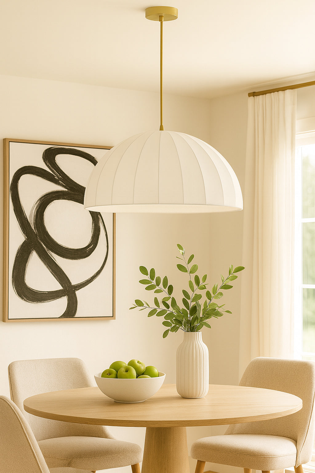 aged brass pendant light