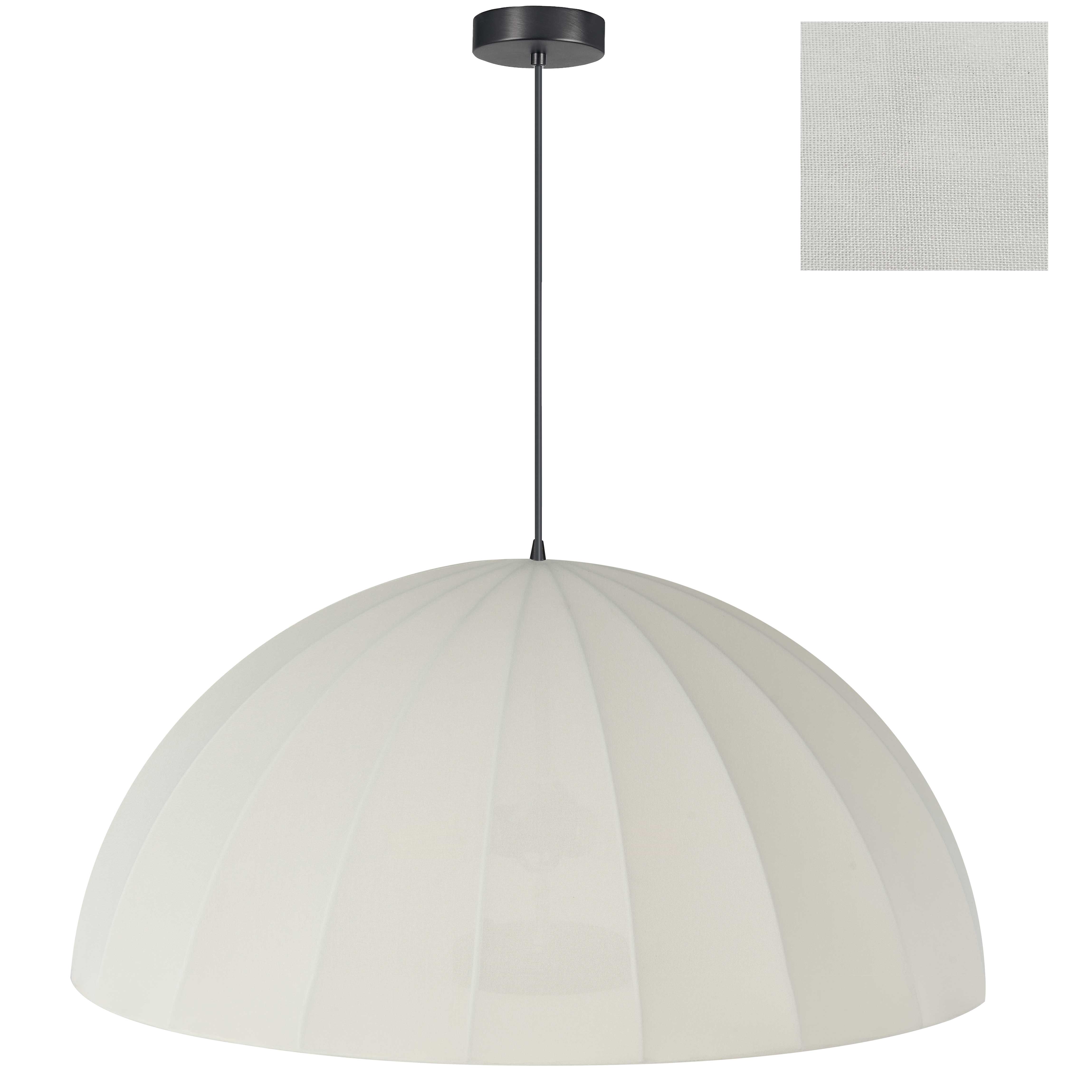 Dainolite 1 Light Pendant Light with Beige Linen Shade