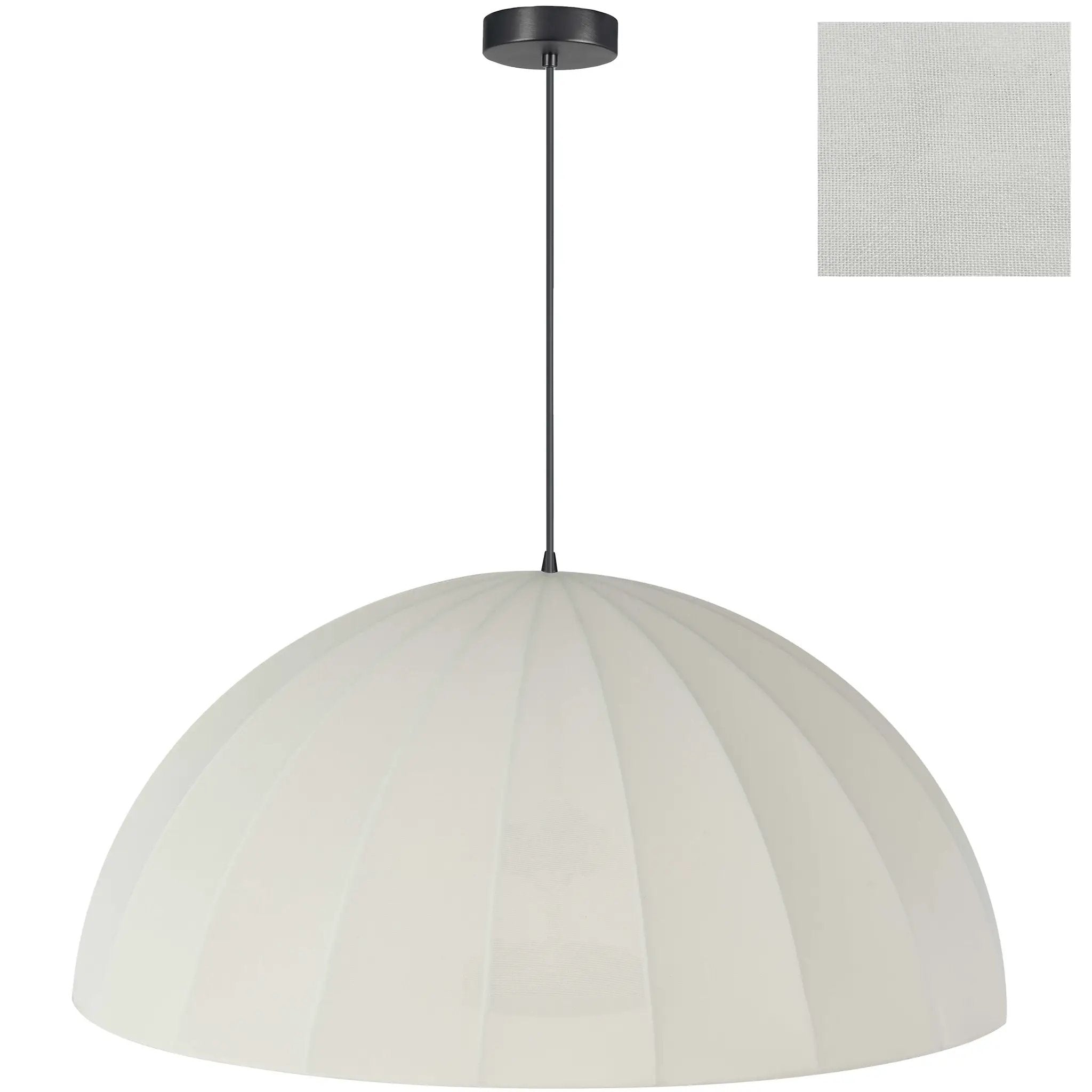 Dainolite 1 Light Pendant Light with Beige Linen Shade by Dainolite