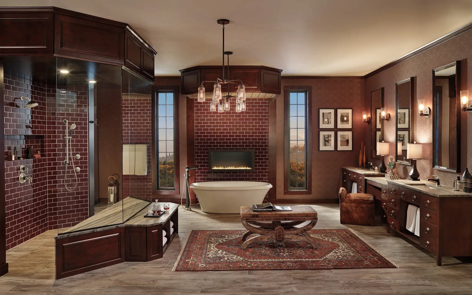 luxe nickel /matte black tub filler