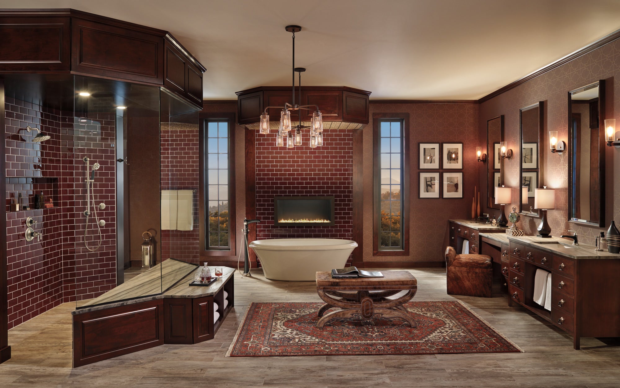 luxe nickel /matte black tub filler