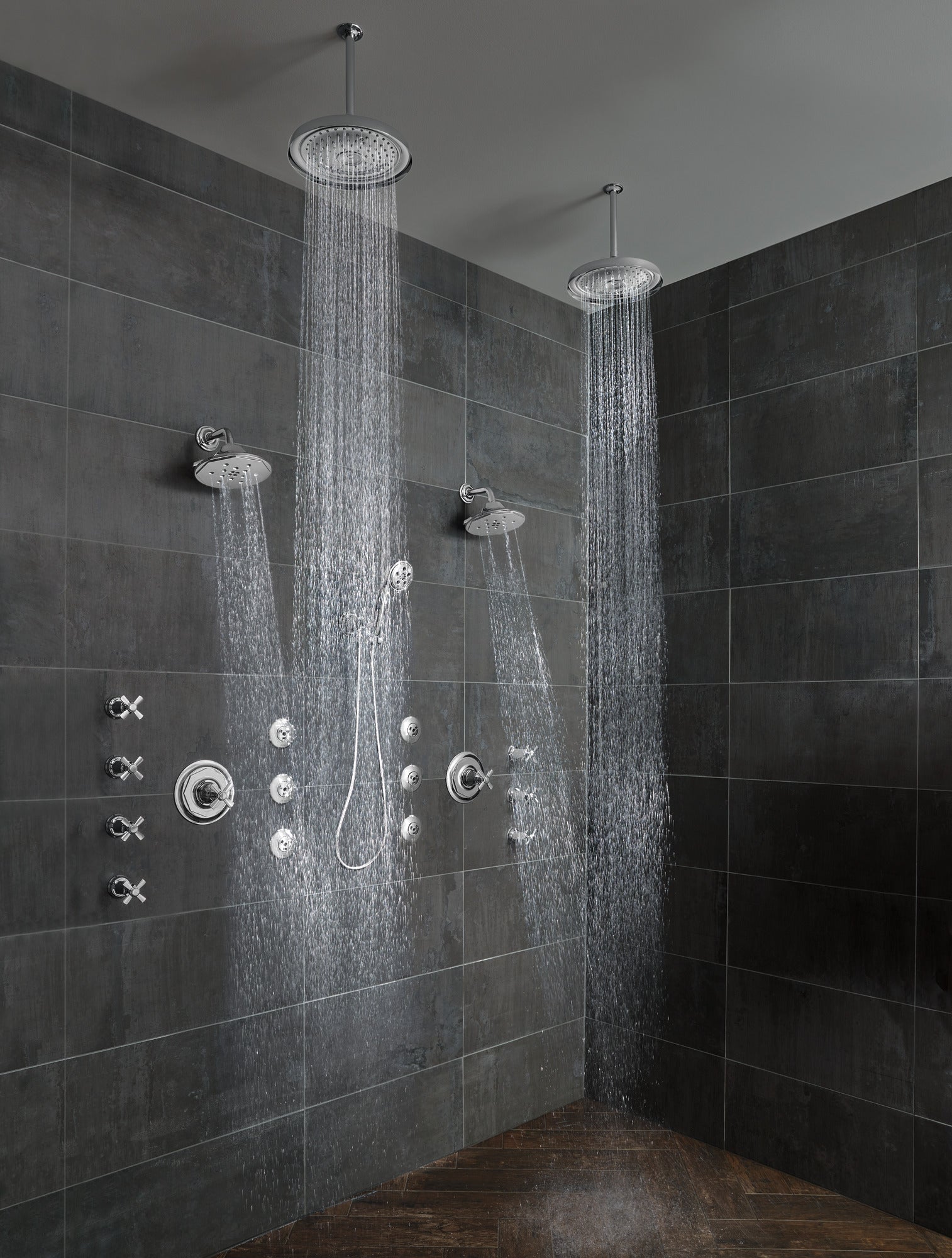 chrome shower arm & flange