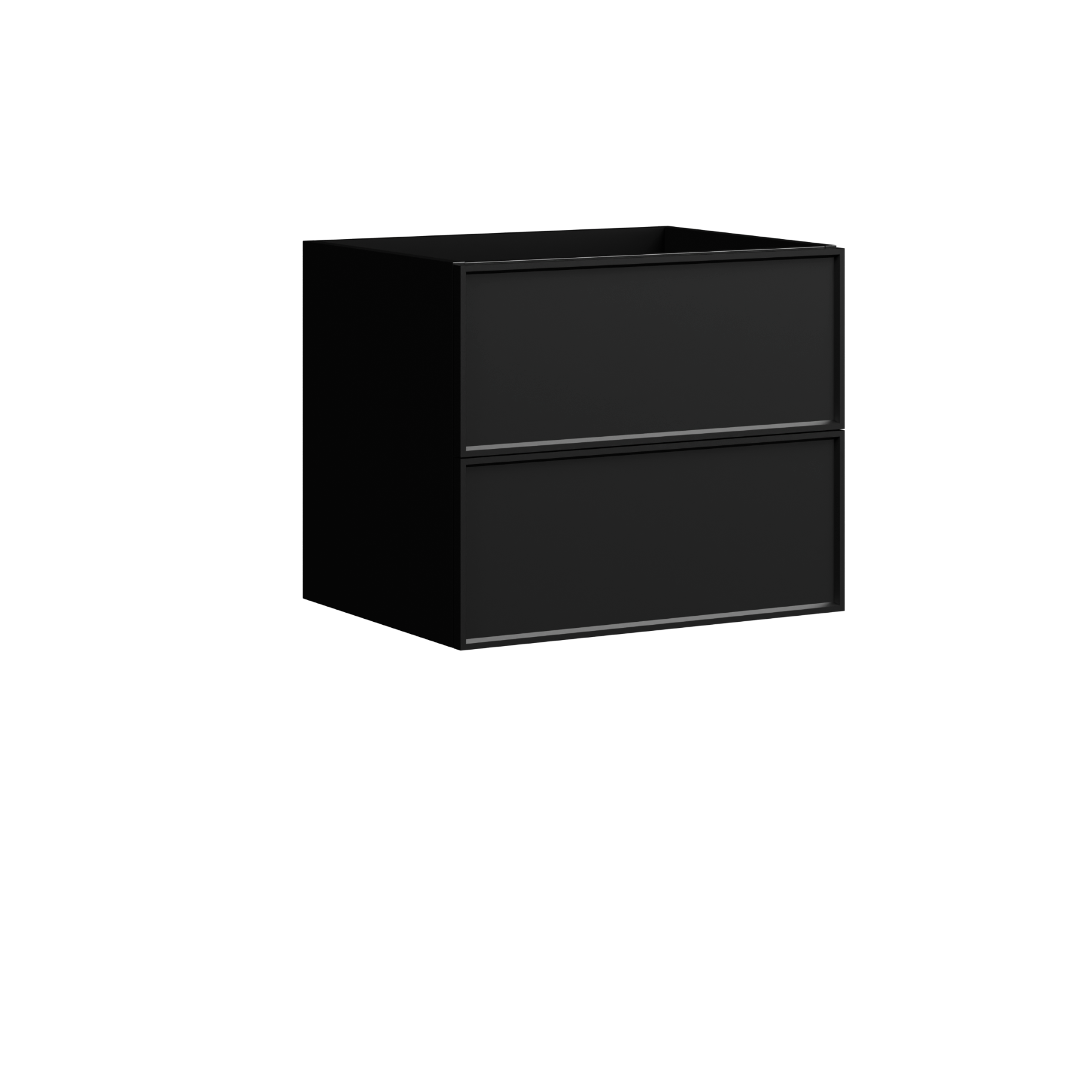 black satin paint vanity