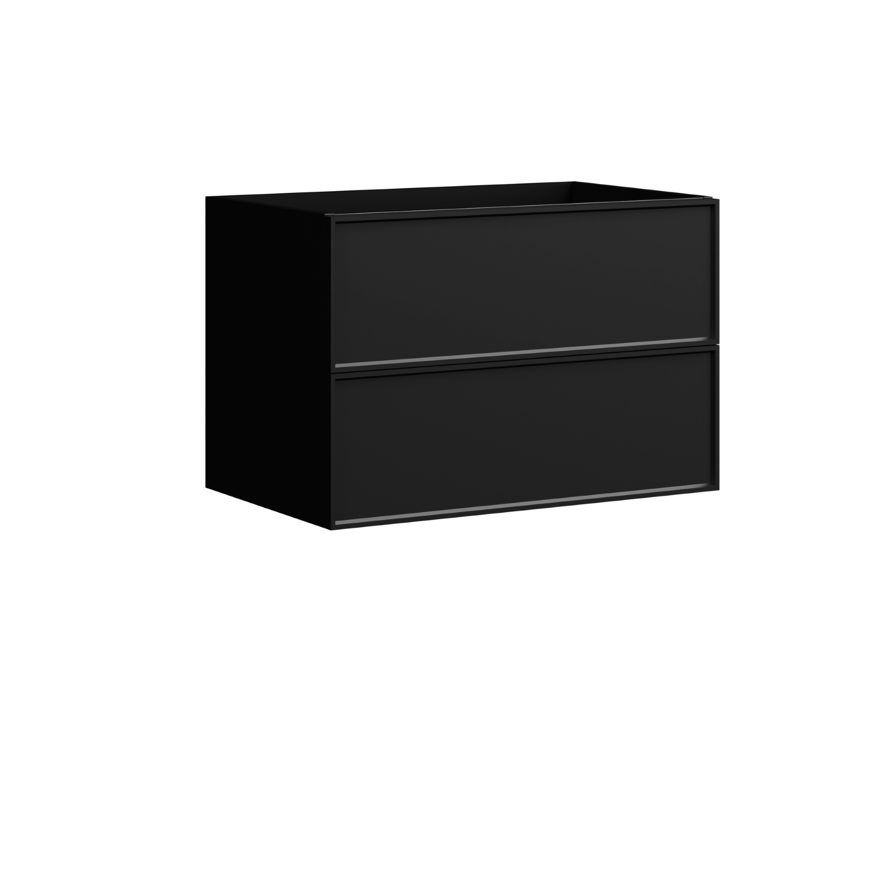 black satin paint vanity