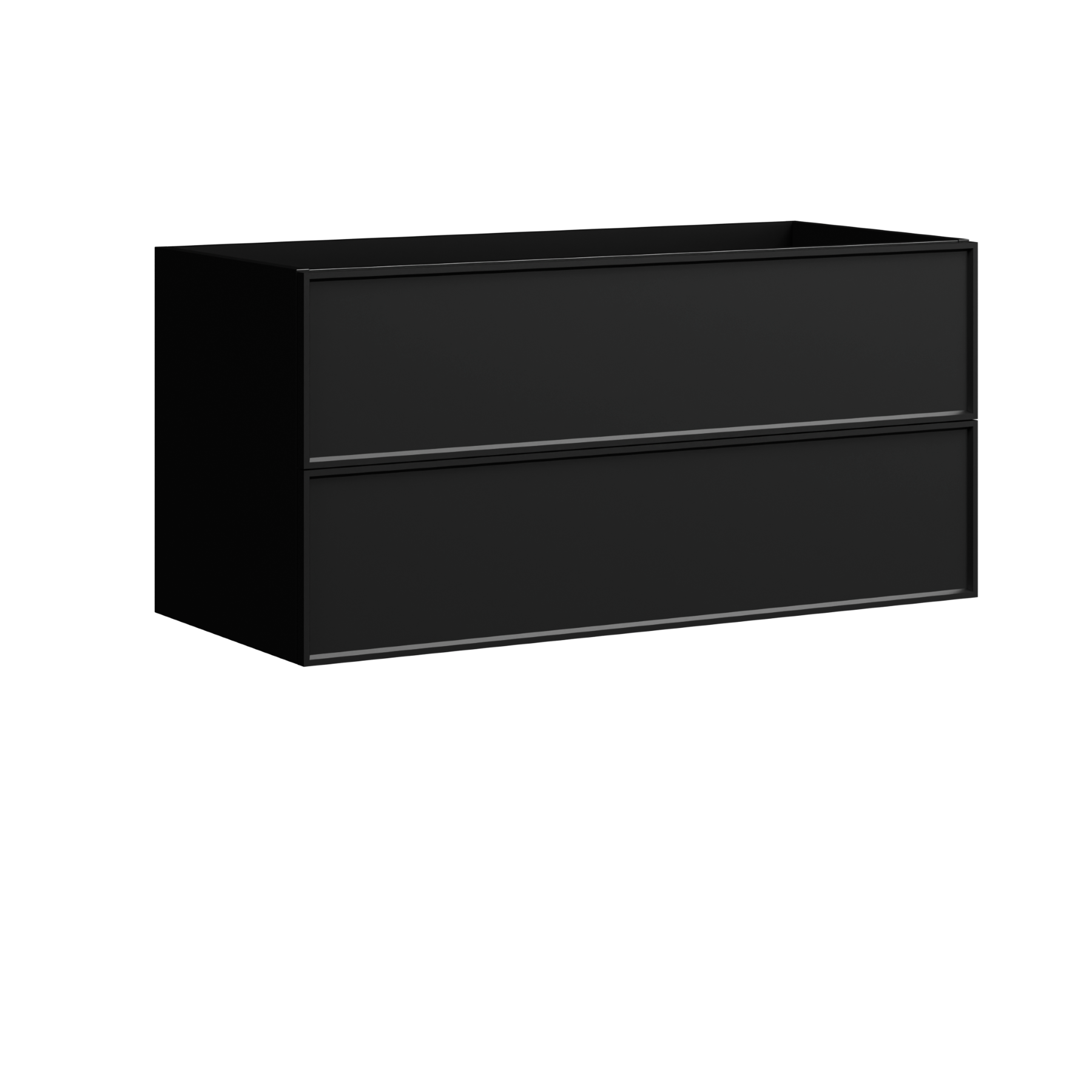 black satin paint vanity