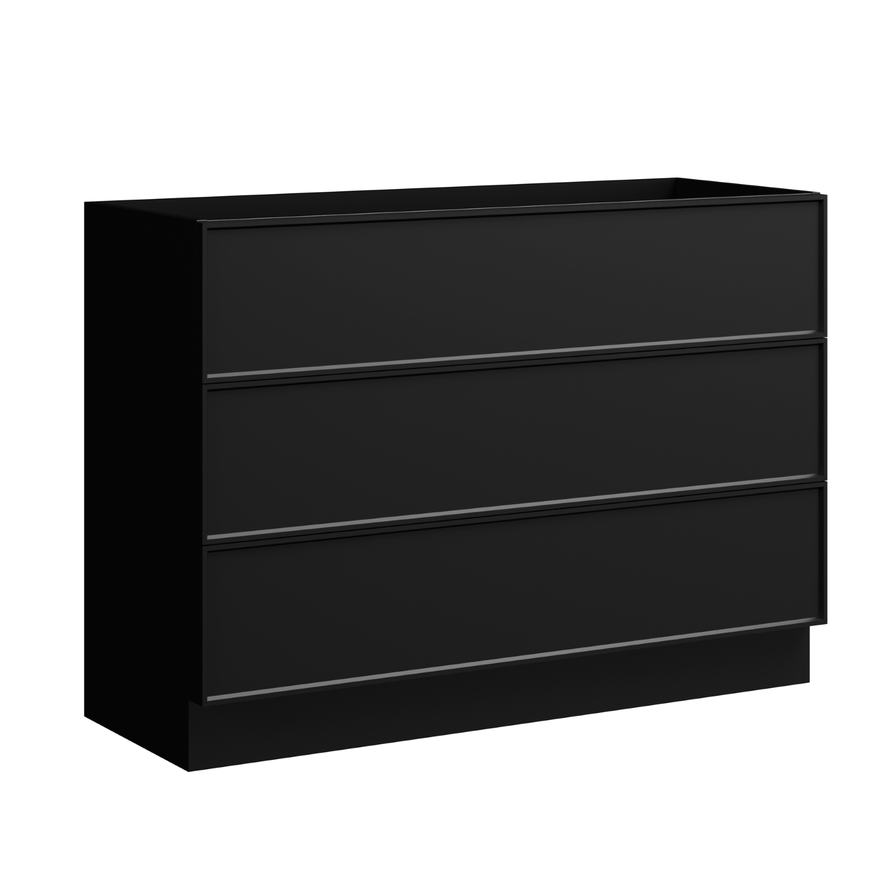 black satin paint vanity