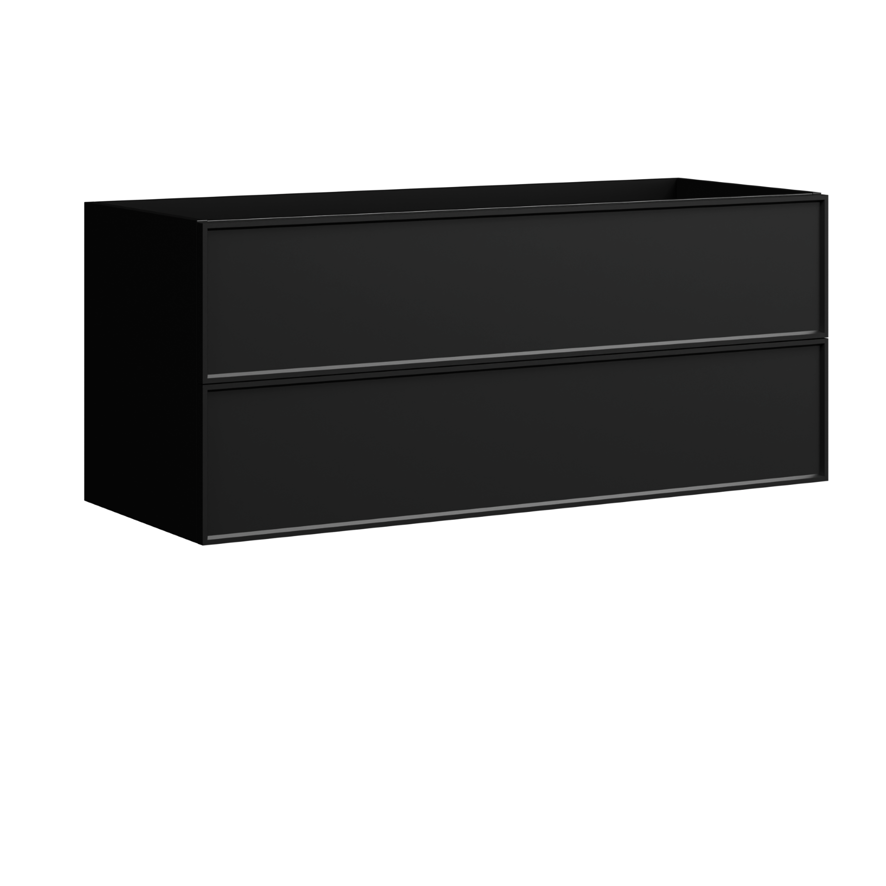 black satin paint vanity