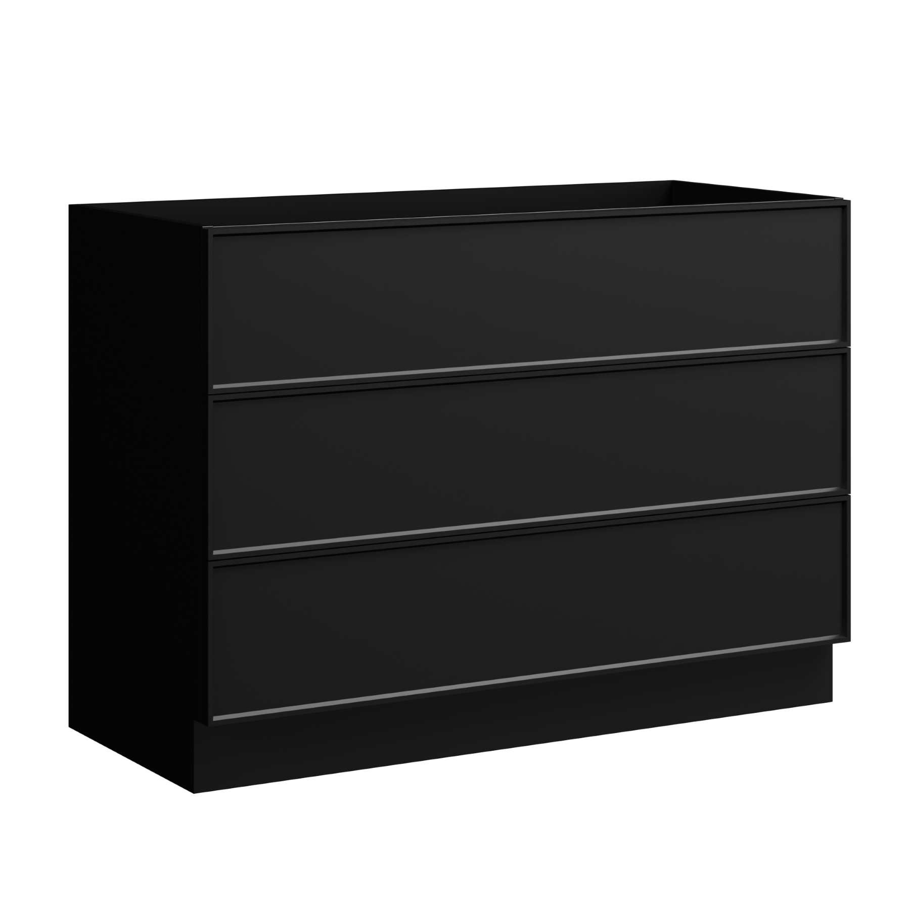 black satin paint vanity