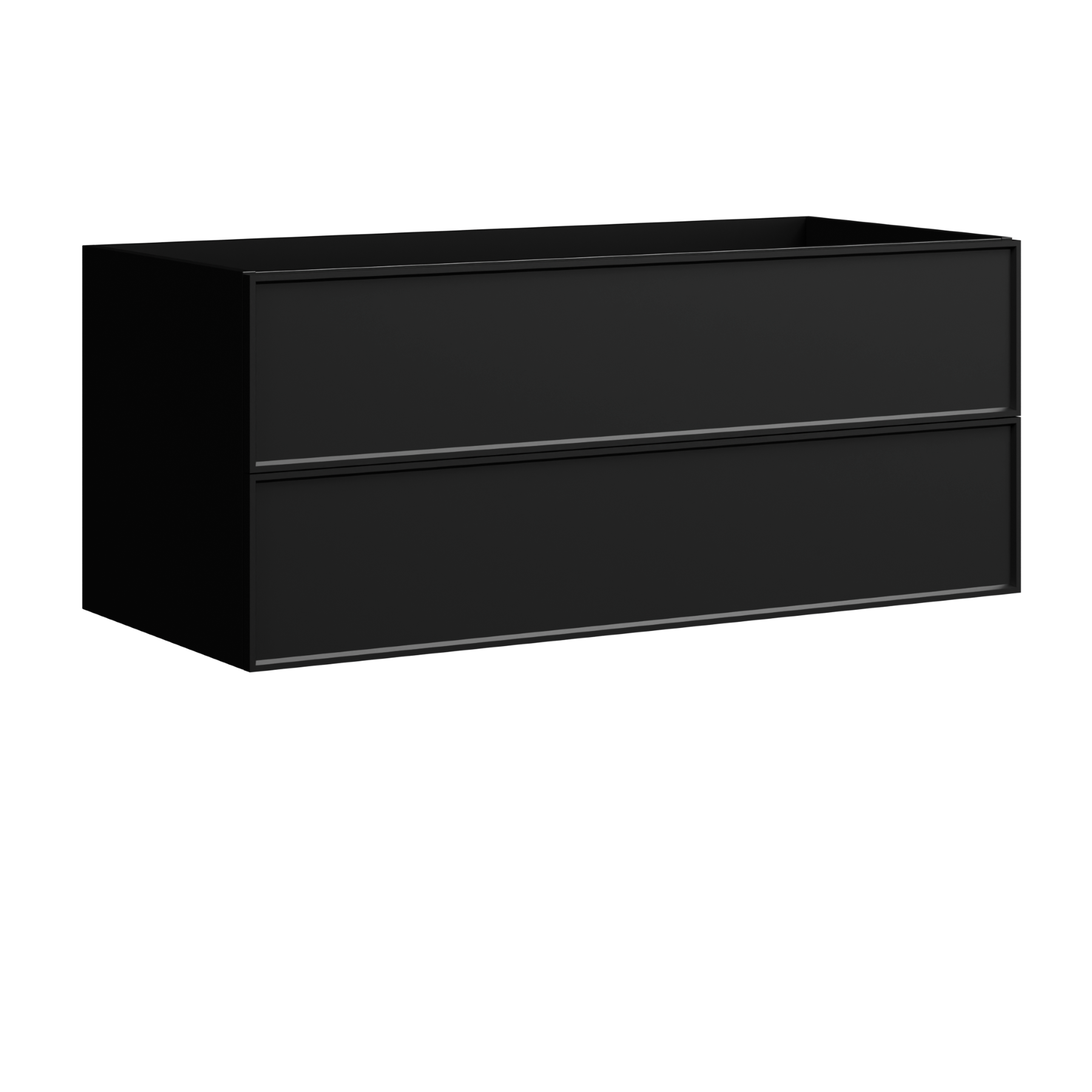 black satin paint vanity