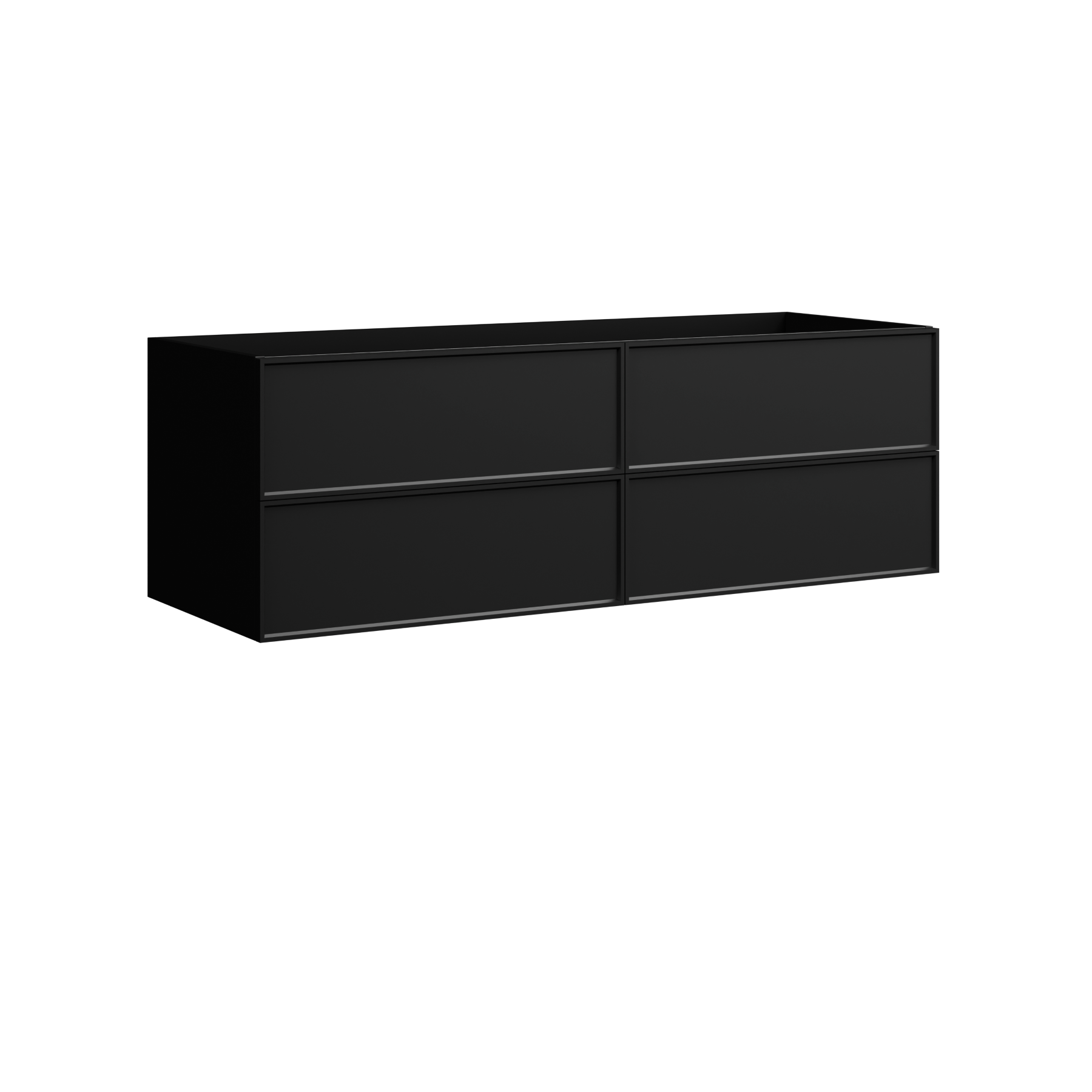 black satin paint vanity