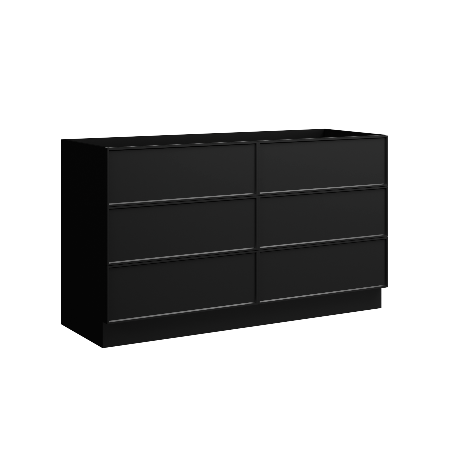 black satin paint vanity