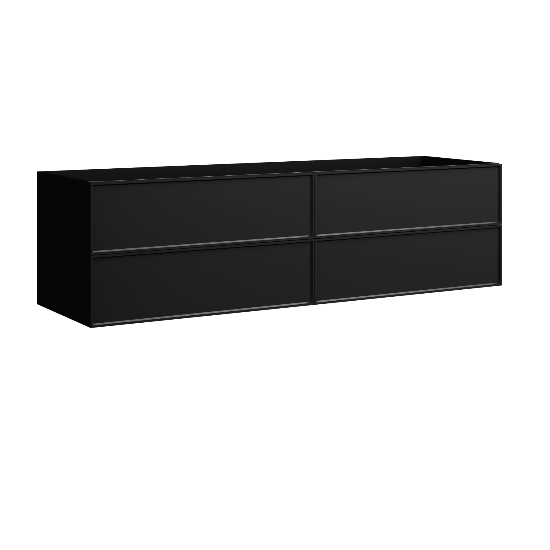 black satin paint vanity