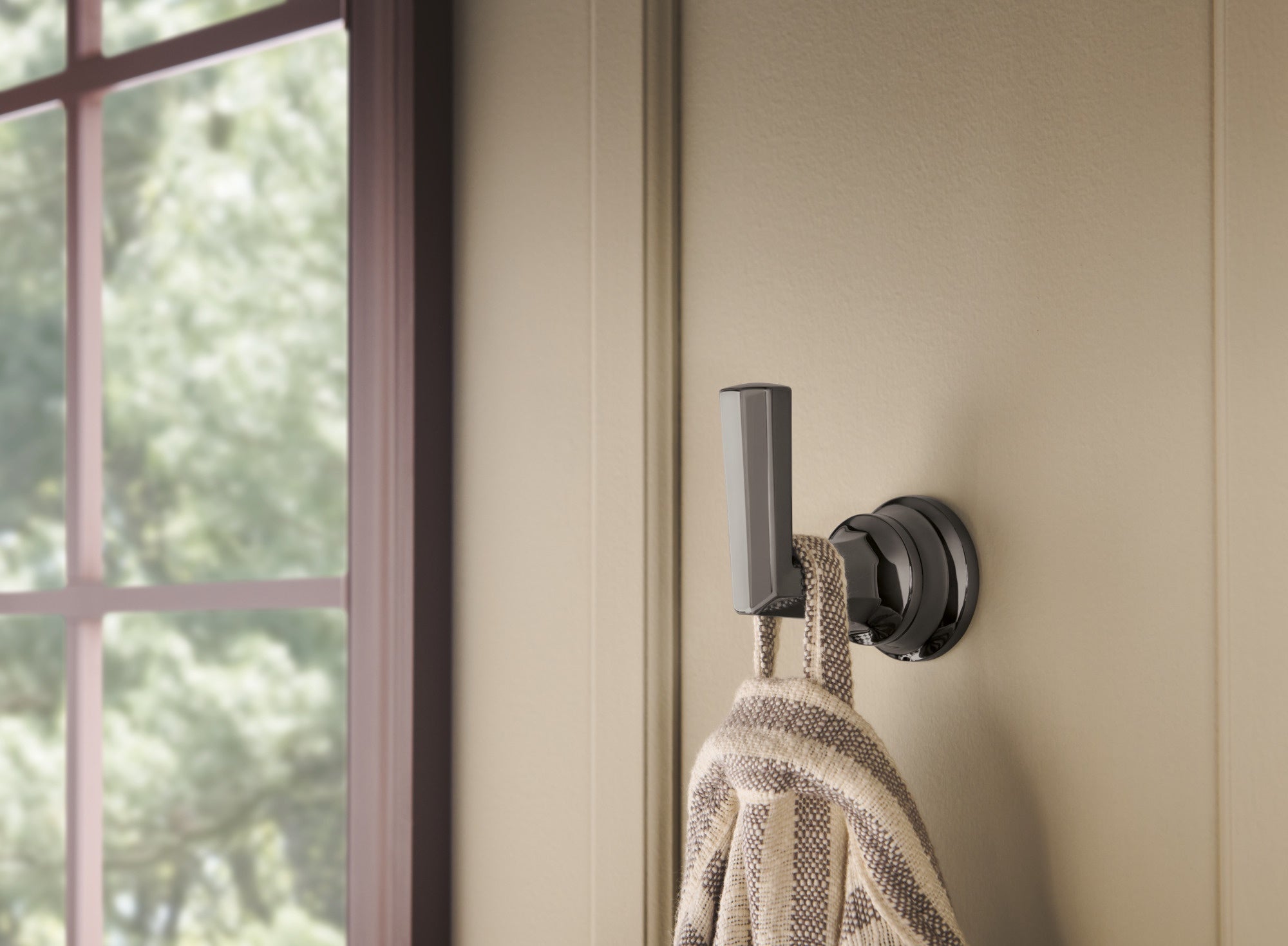 polished nickel robe hook