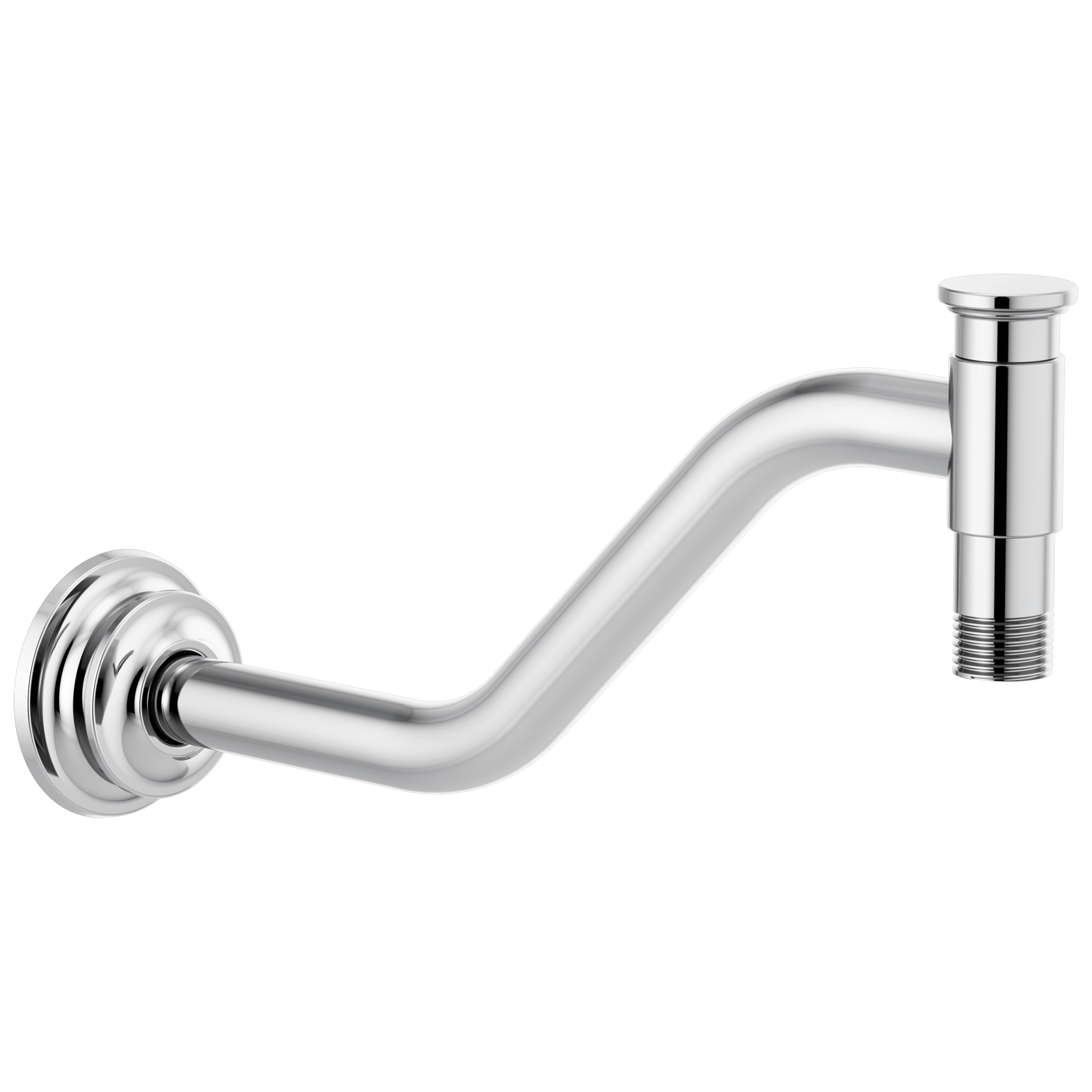 chrome shower arm and flange