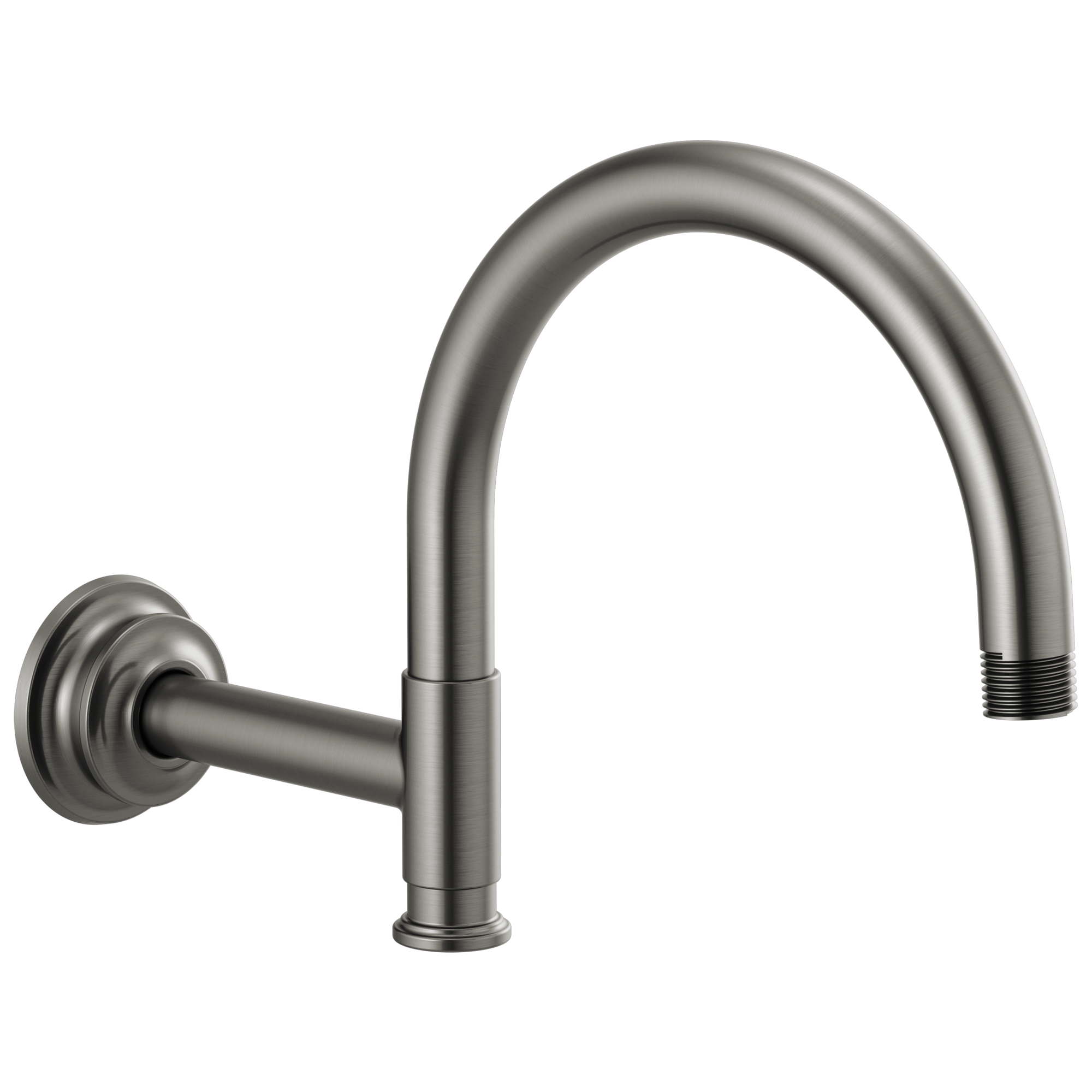 luxe steel shower arm and flange
