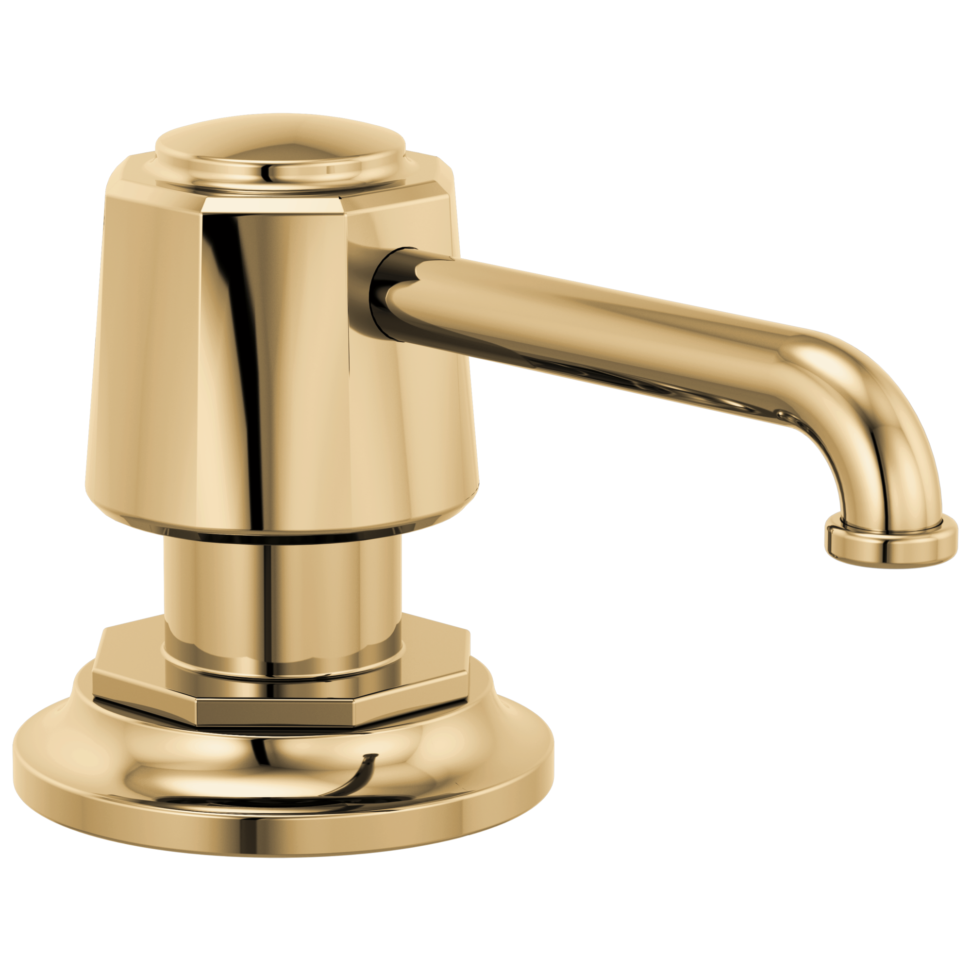 polished gold soap/lotion dispenser