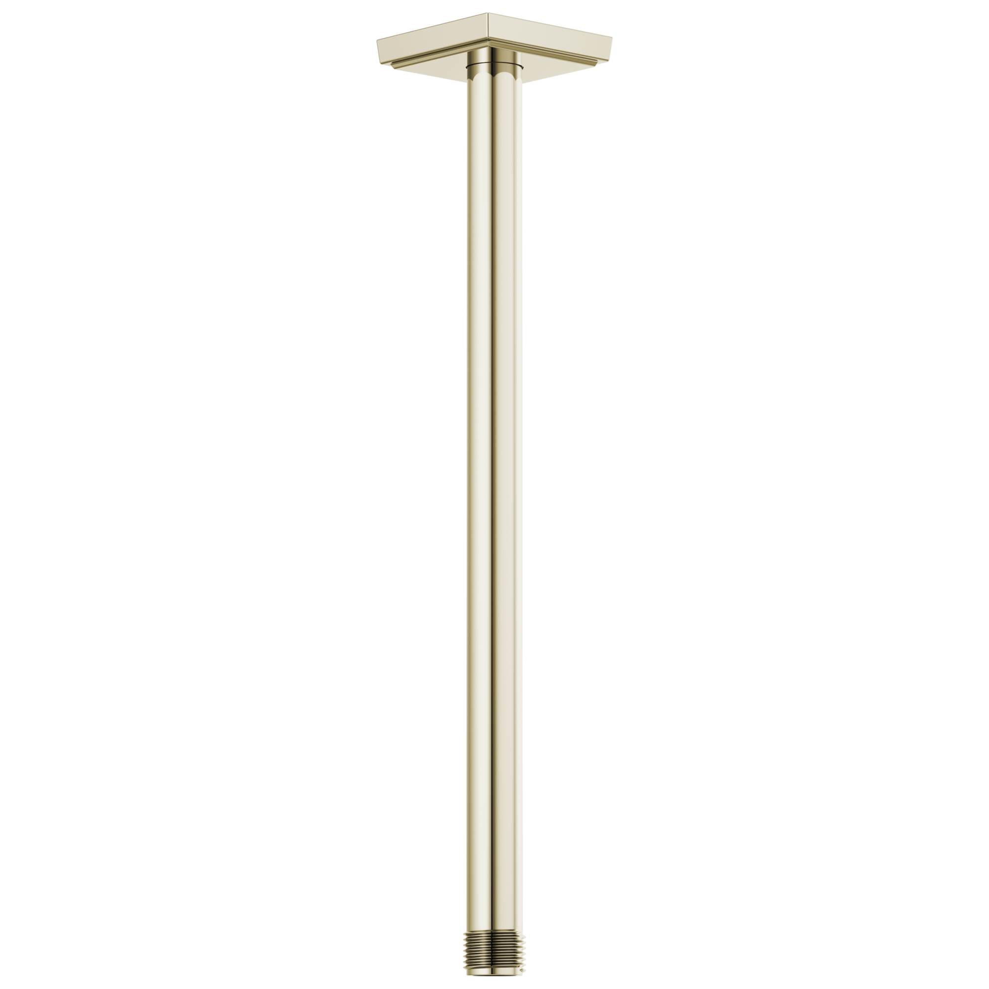 polished nickel shower arm and flange