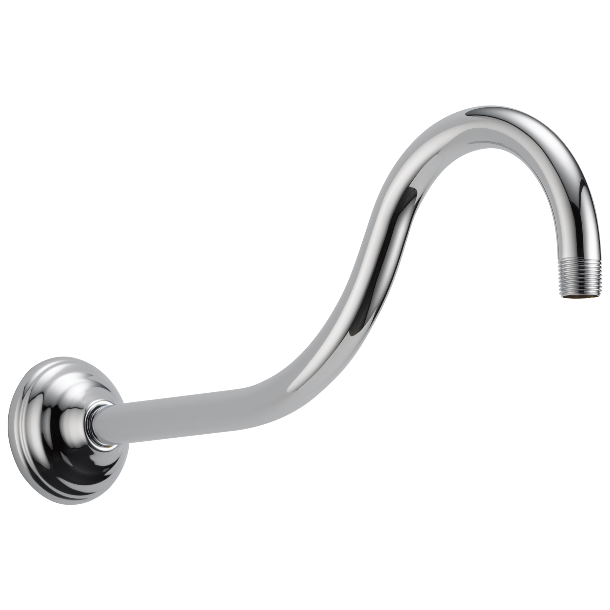 chrome shower arm and flange